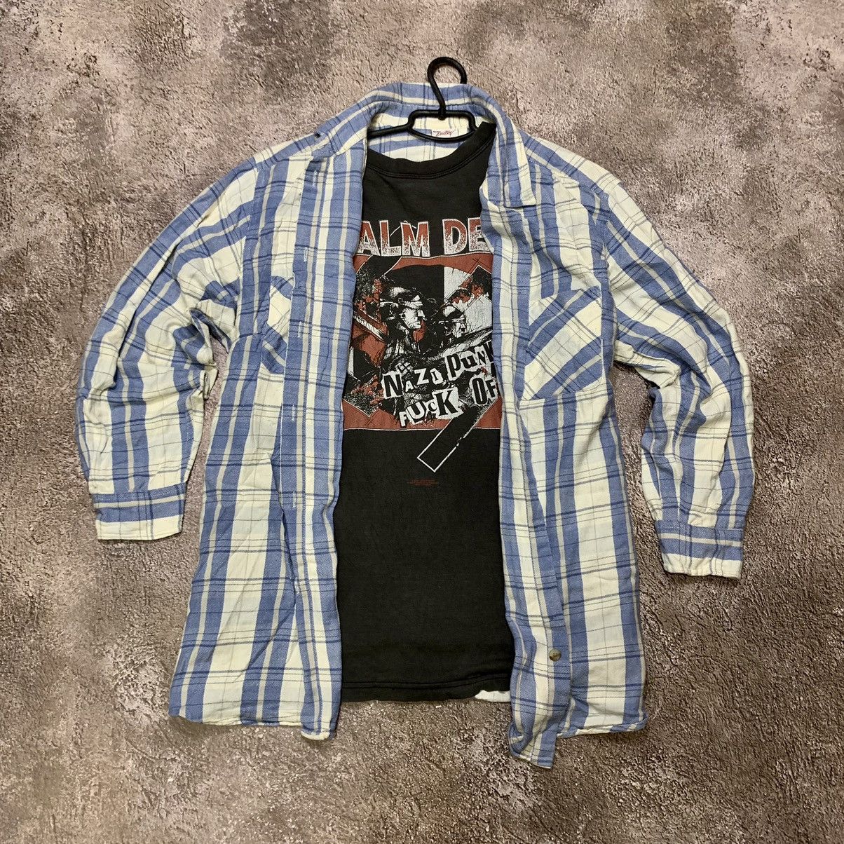Vintage Vintage 90s Y2K Checkered Plaid Shirt Streetwear Tapered XL Size US XL / EU 56 / 4 - 2 Thumbnail