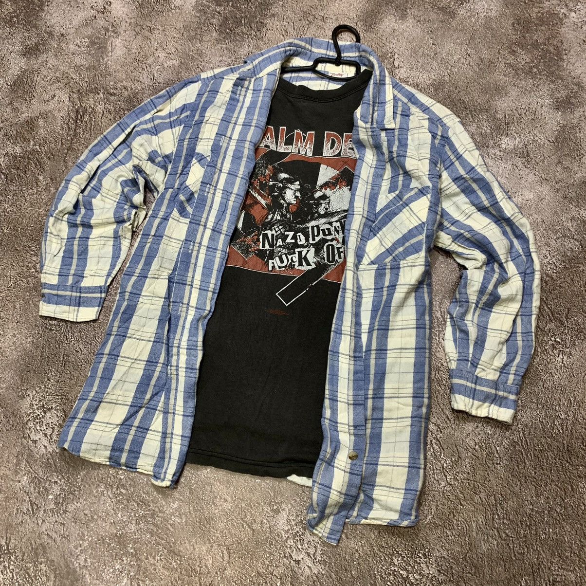 Vintage Vintage 90s Y2K Checkered Plaid Shirt Streetwear Tapered XL Size US XL / EU 56 / 4 - 1 Thumbnail