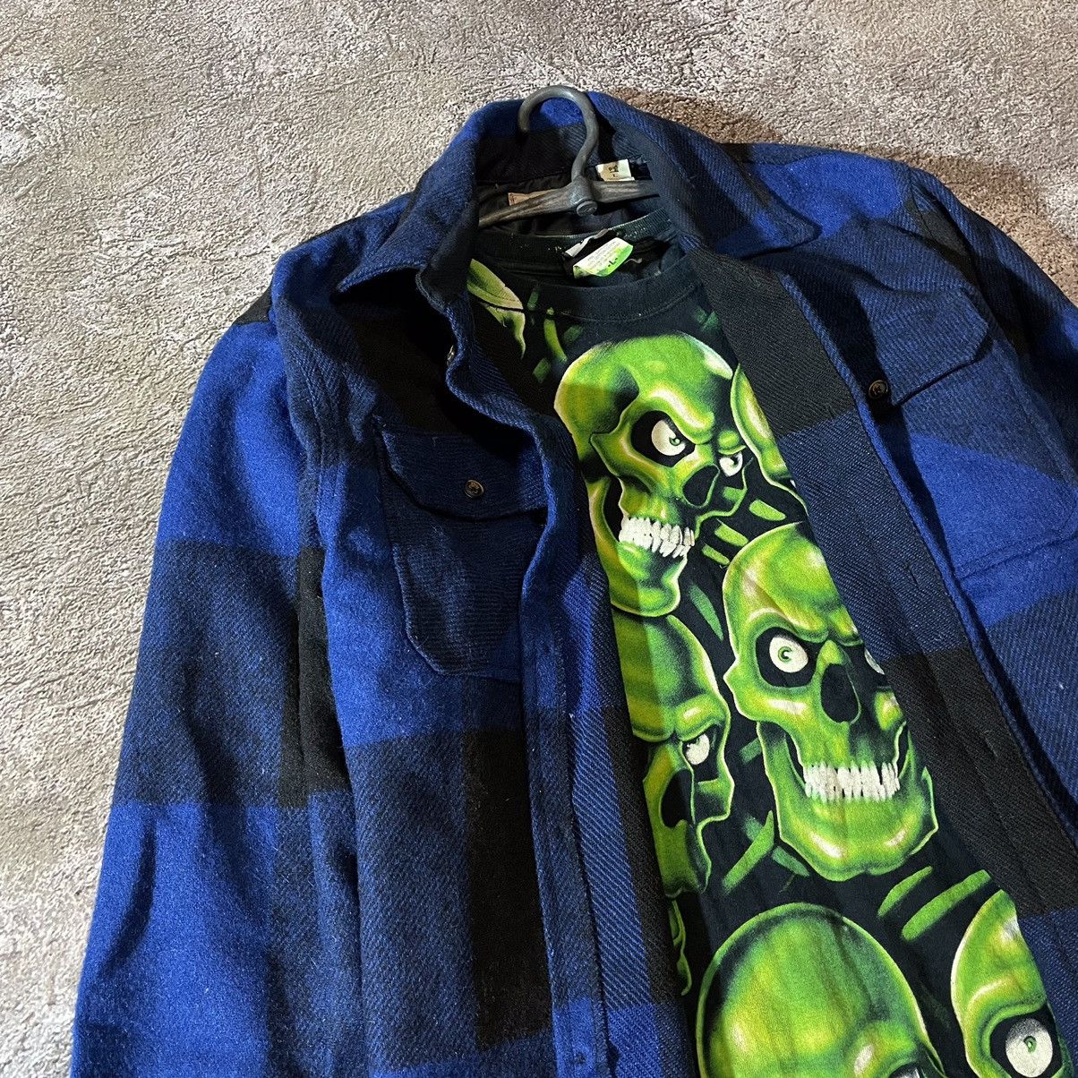Vintage Vintage 90s Y2K Navy Graphic Jacket Skull Streetwear Skate L Size US L / EU 52-54 / 3 - 4 Thumbnail