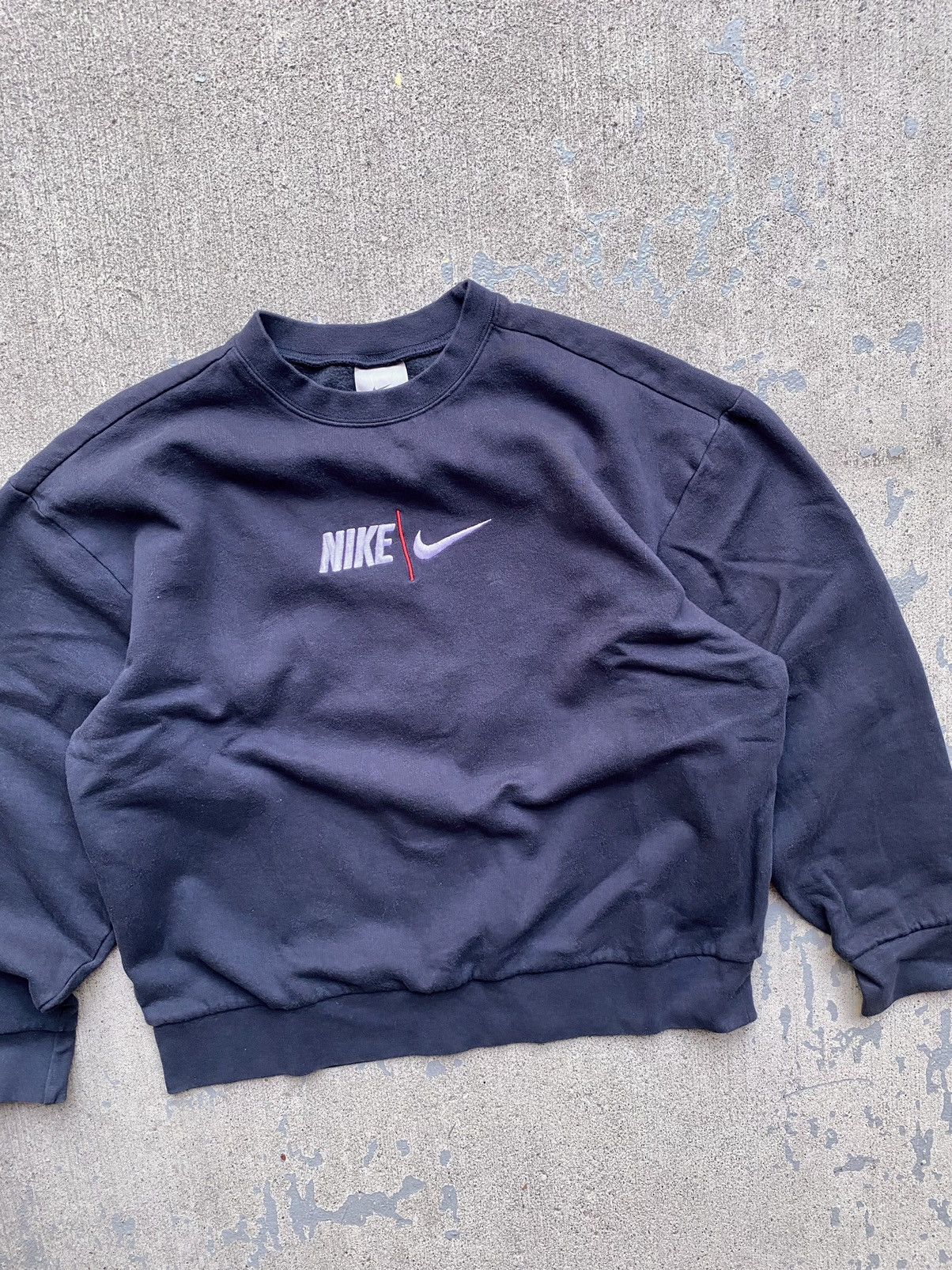 Nike × Vintage Nike Spellout Embroidered 2000s Swoosh Boxy Cozy Size US L / EU 52-54 / 3 - 2 Thumbnail
