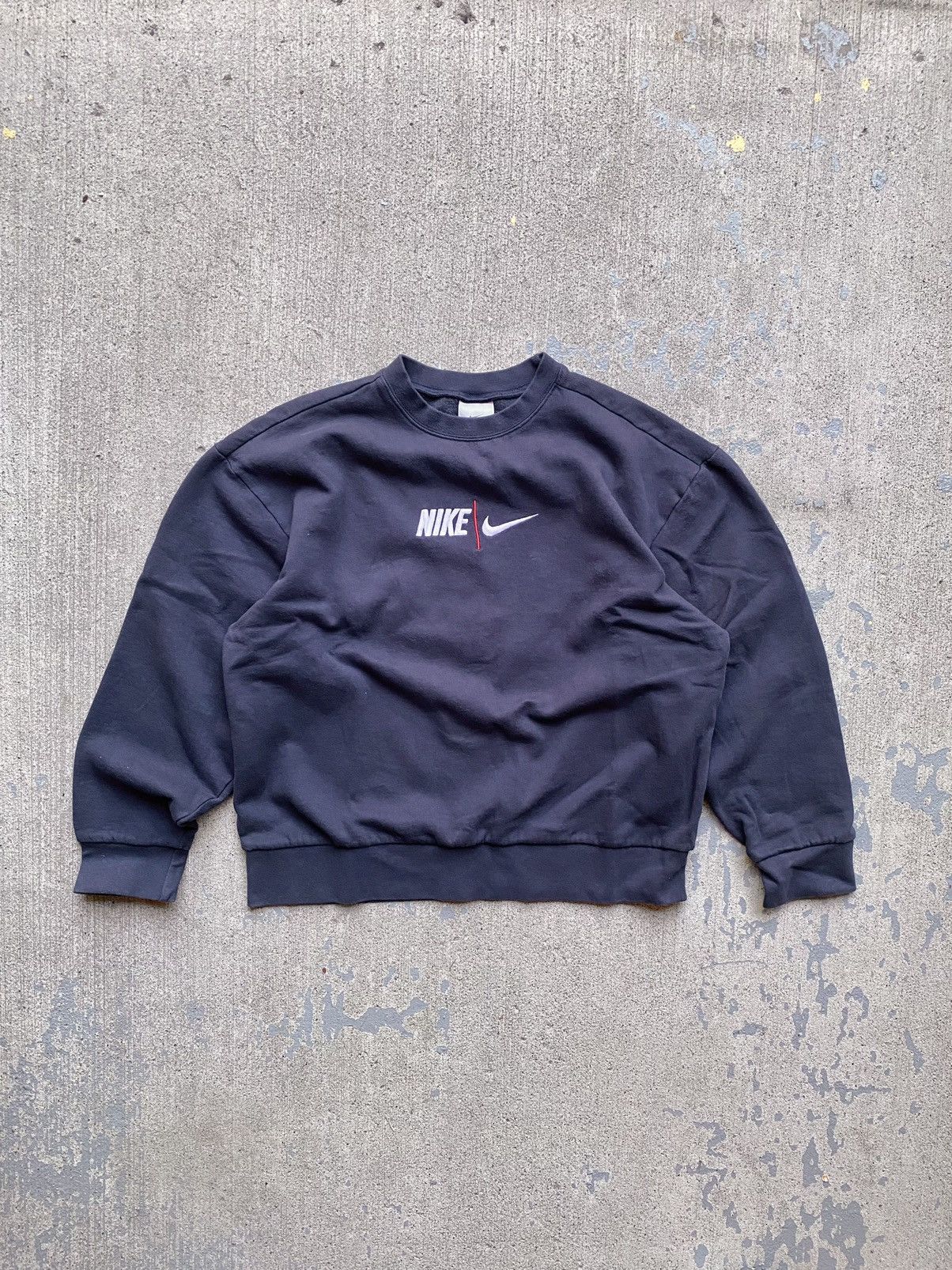 Nike × Vintage Nike Spellout Embroidered 2000s Swoosh Boxy Cozy Size US L / EU 52-54 / 3 - 1 Thumbnail