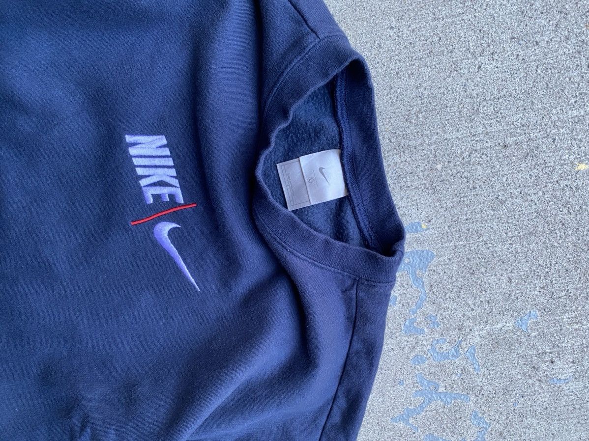 Nike × Vintage Nike Spellout Embroidered 2000s Swoosh Boxy Cozy Size US L / EU 52-54 / 3 - 3 Thumbnail