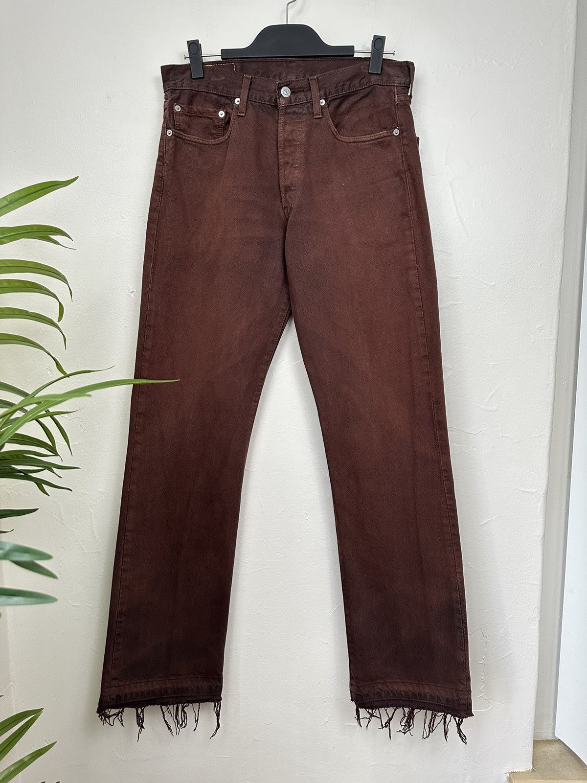 Levi's (31x33) CRAZY FADED BROWN Levi’s 501 Jeans Size US 31 - 2 Thumbnail