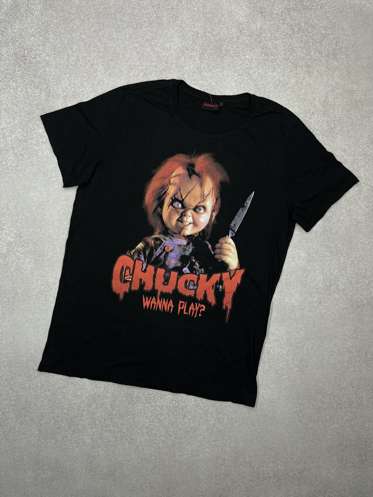 Other Vintage Chucky Black T Shirt Movie Rare Y2K Size US L / EU 52-54 / 3 - 1 Thumbnail