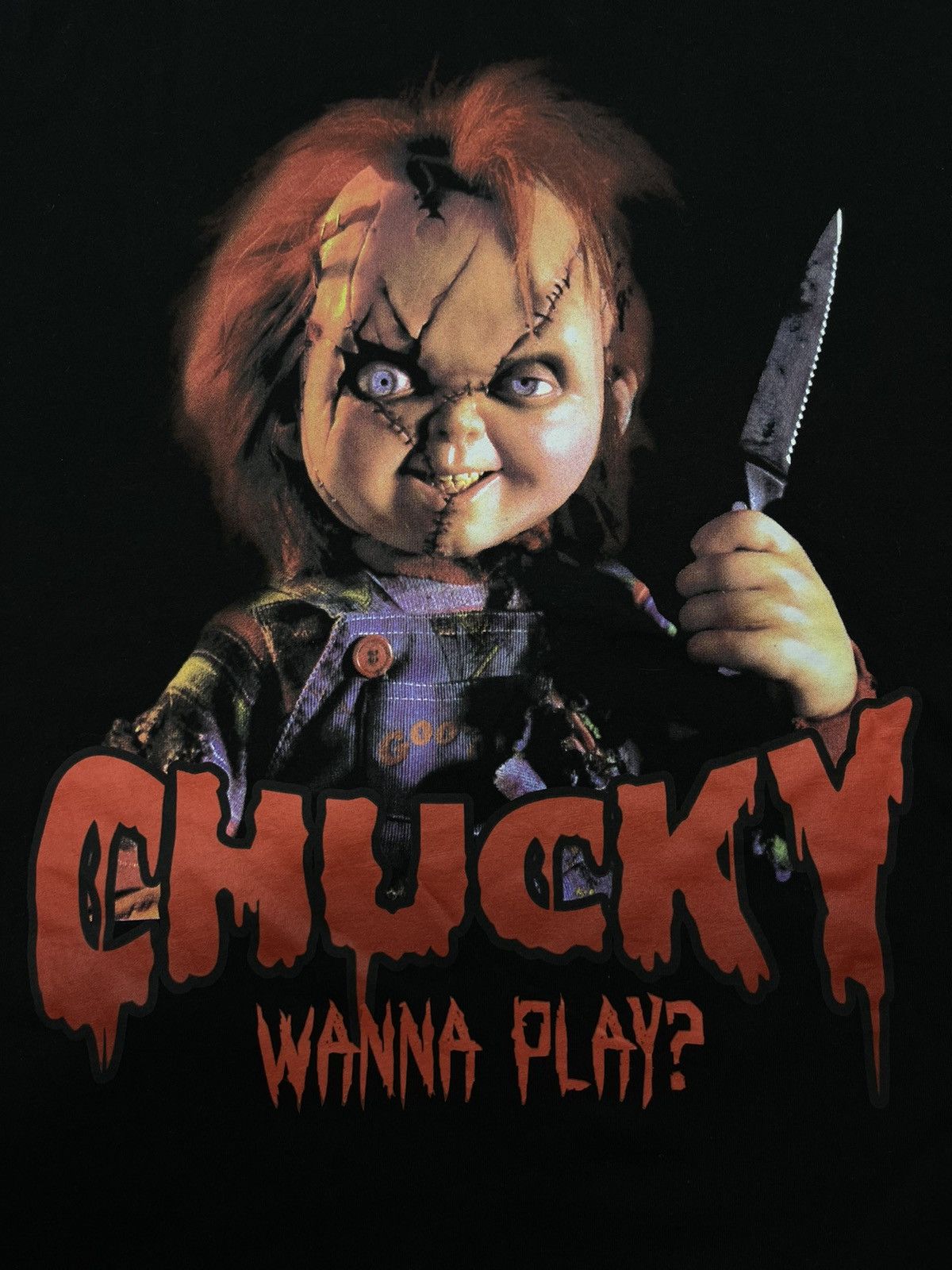 Other Vintage Chucky Black T Shirt Movie Rare Y2K Size US L / EU 52-54 / 3 - 3 Thumbnail