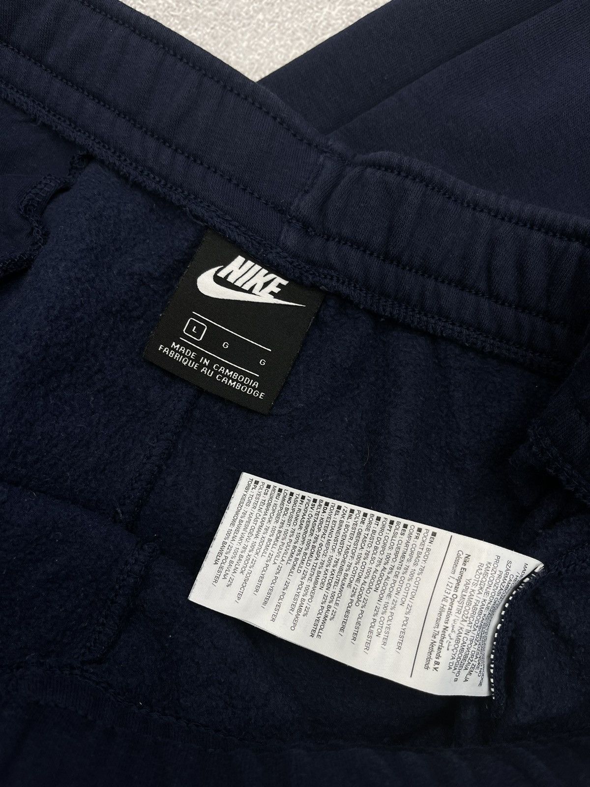 Nike Mens Nike Basic Sweatpants Navy Drill Swoosh Drip Size US 34 / EU 50 - 6 Thumbnail