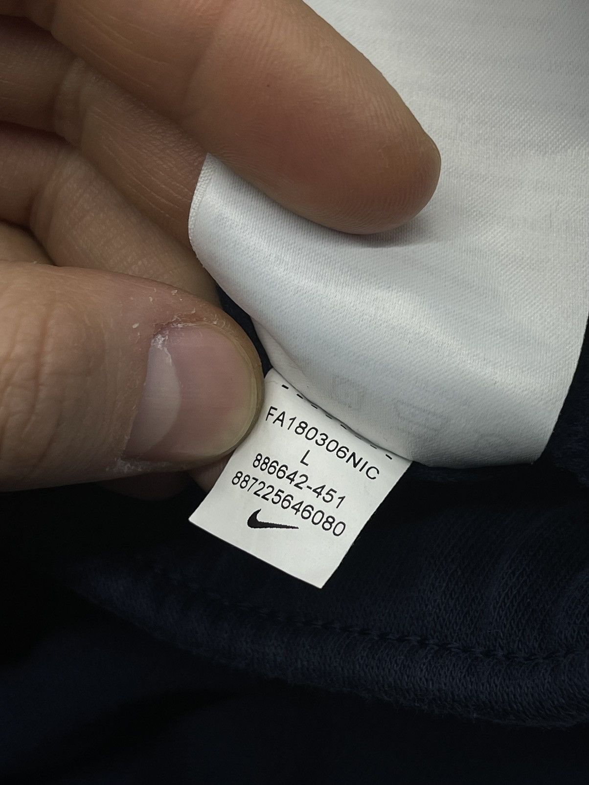 Nike Mens Nike Basic Sweatpants Navy Drill Swoosh Drip Size US 34 / EU 50 - 7 Thumbnail