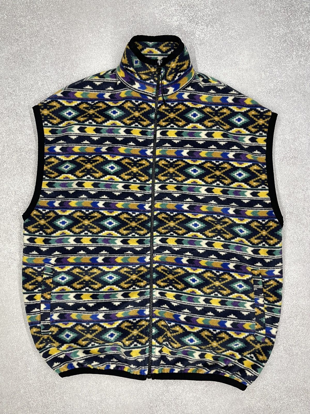 Asos Mens Asos DESIGN oversized fleece Vest Jacket Over Print Size US S / EU 44-46 / 1 - 3 Thumbnail