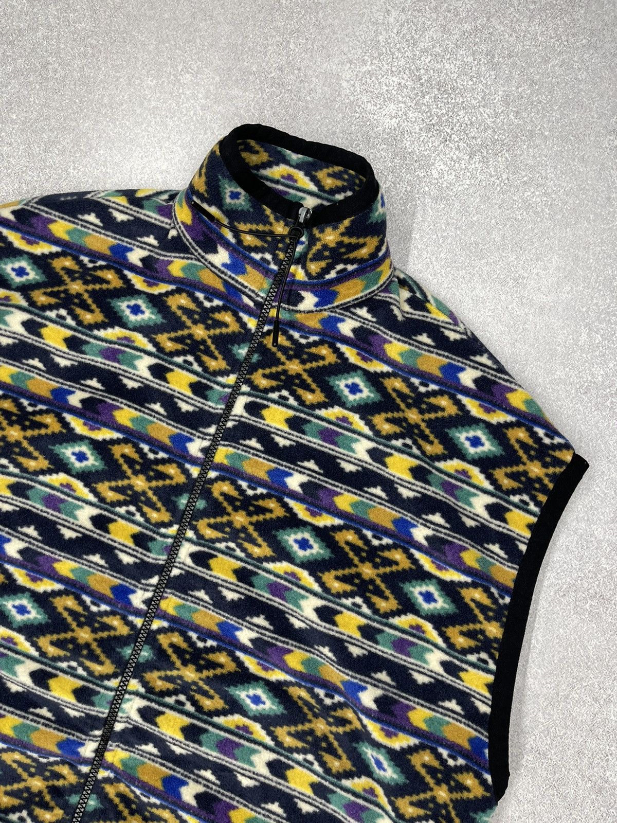 Asos Mens Asos DESIGN oversized fleece Vest Jacket Over Print Size US S / EU 44-46 / 1 - 5 Thumbnail