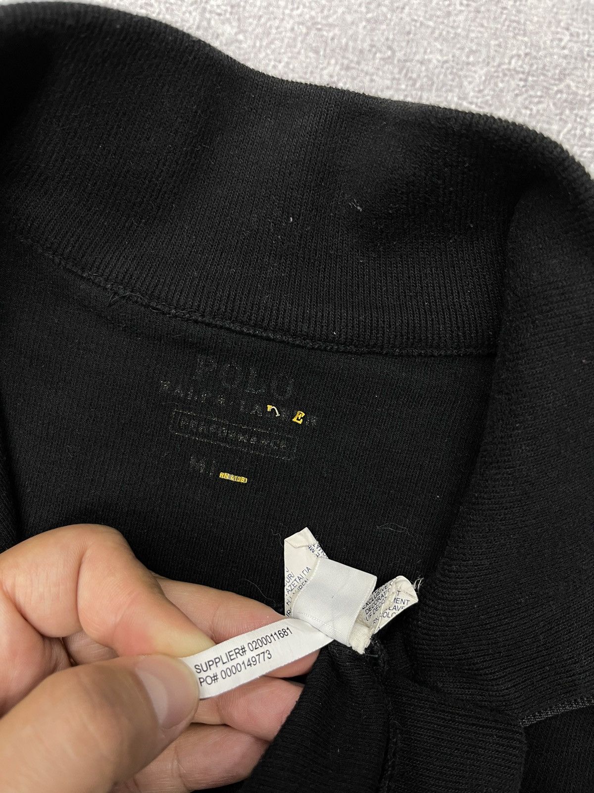 Polo Ralph Lauren Mens Polo Ralph Lauren Track Jacket Black Y2K Vintage Rugby Size US M / EU 48-50 / 2 - 7 Thumbnail