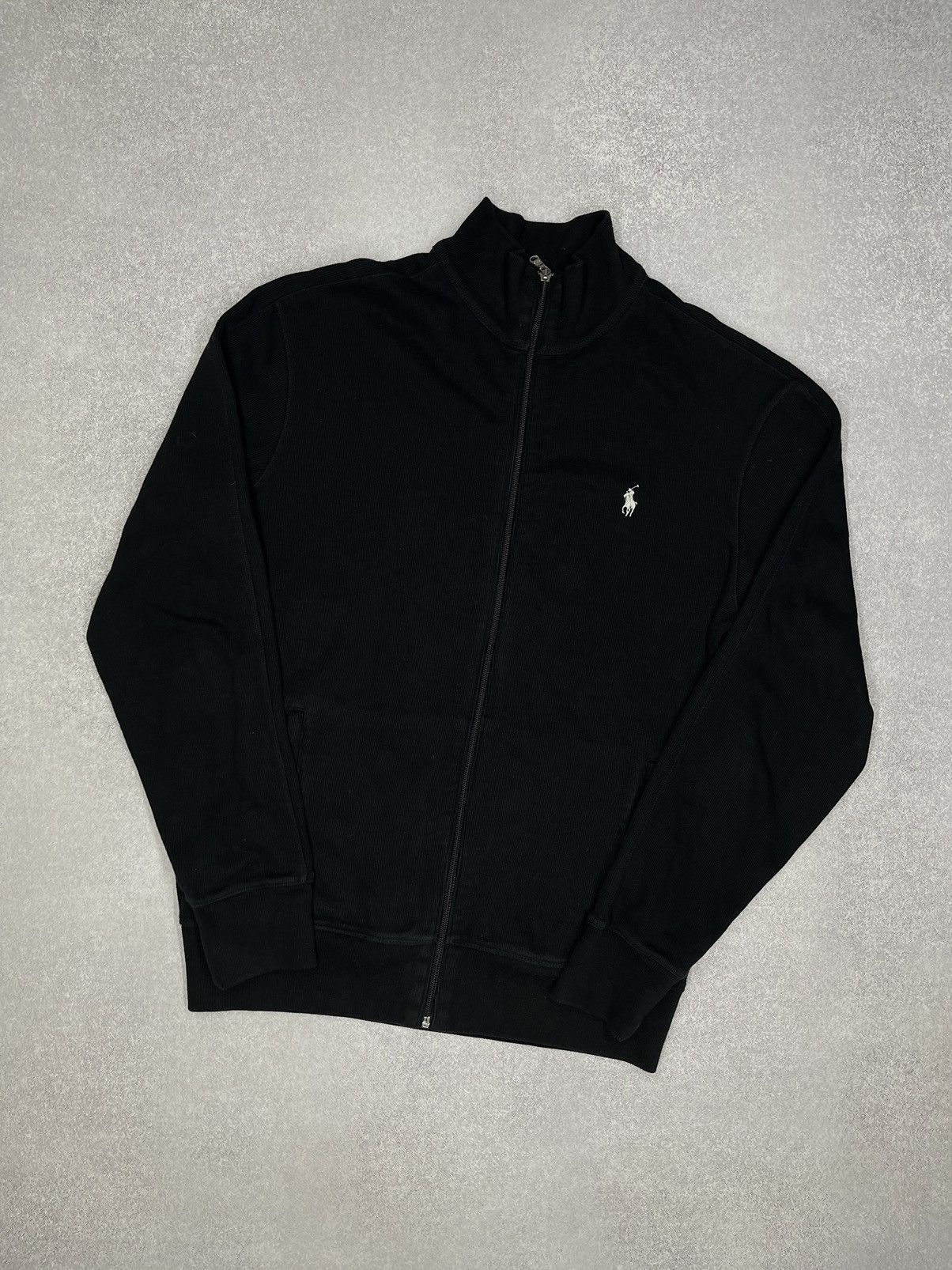 Polo Ralph Lauren Mens Polo Ralph Lauren Track Jacket Black Y2K Vintage Rugby Size US M / EU 48-50 / 2 - 1 Thumbnail