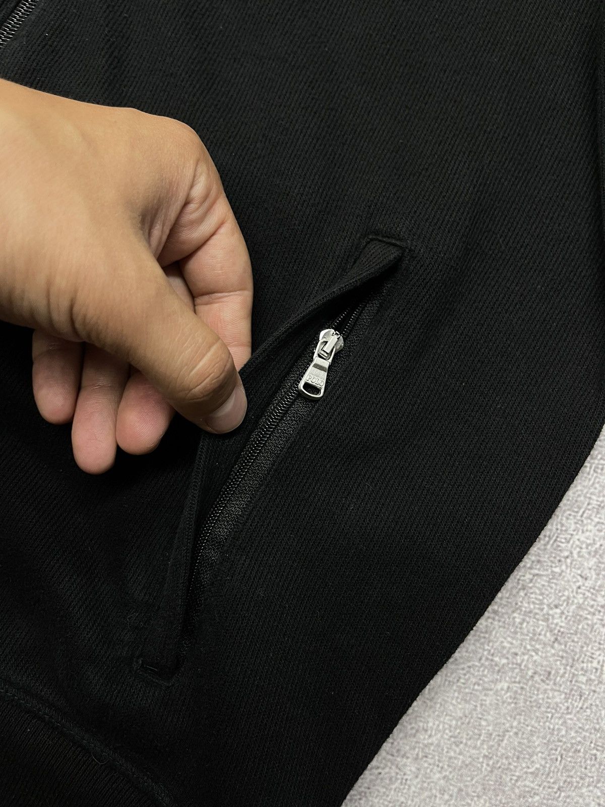 Polo Ralph Lauren Mens Polo Ralph Lauren Track Jacket Black Y2K Vintage Rugby Size US M / EU 48-50 / 2 - 6 Thumbnail