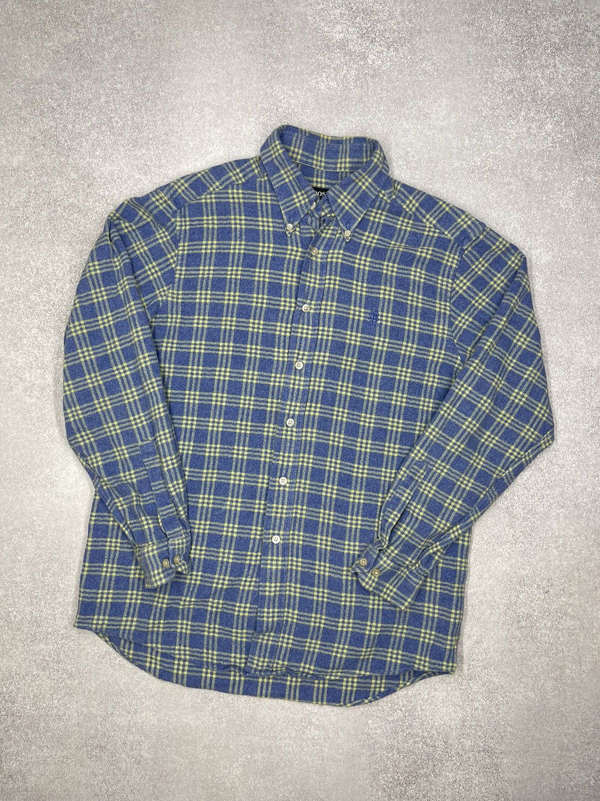 Hugo Boss Vintage Hugo Boss Shirt Into a Cage Blue Y2K Size L Size US L / EU 52-54 / 3 - 1 Thumbnail