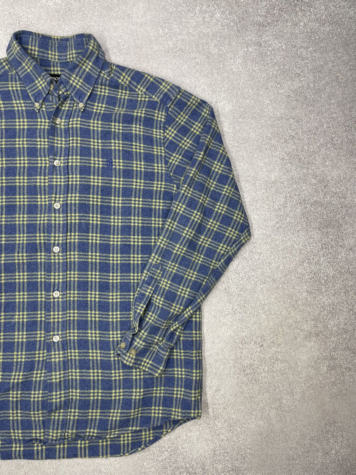 Hugo Boss Vintage Hugo Boss Shirt Into a Cage Blue Y2K Size L Size US L / EU 52-54 / 3 - 3 Thumbnail