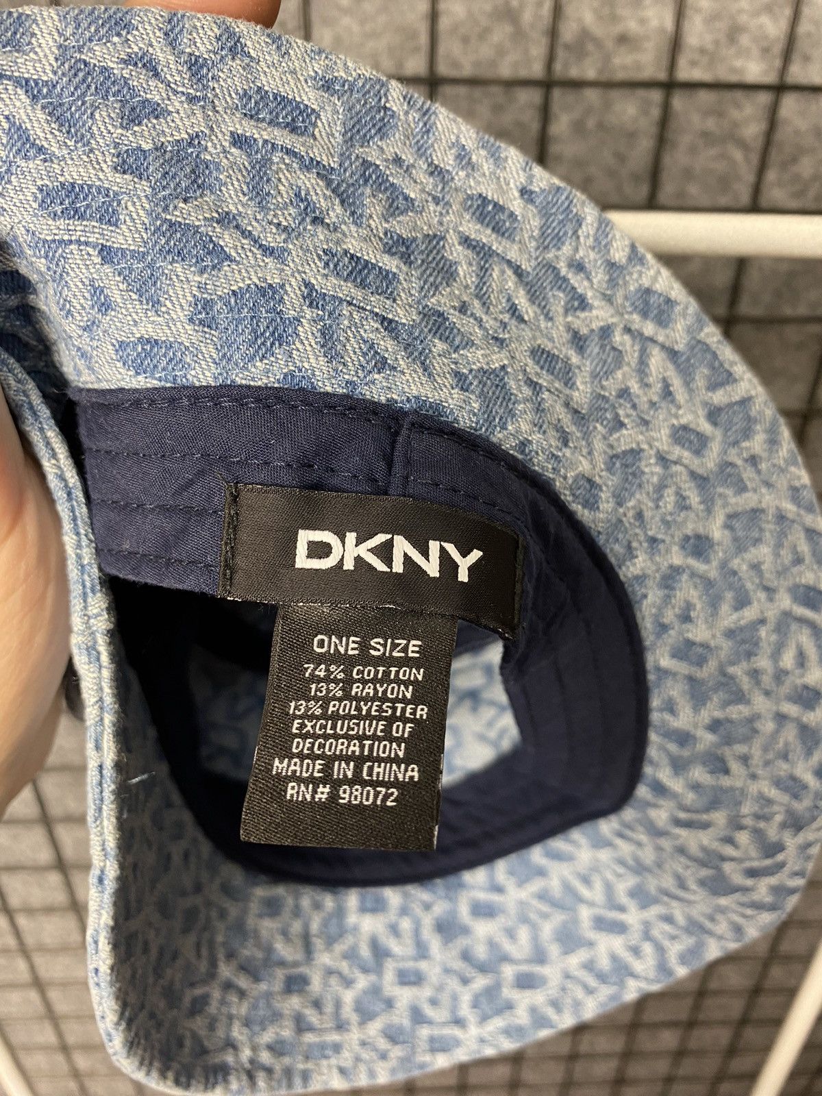 DKNY DKNY Streetwear Monogram Logo Denim Bucket Hat Size OS Size ONE SIZE - 7 Thumbnail