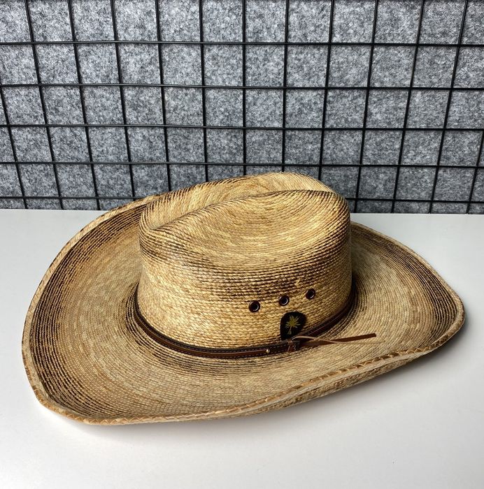 Vintage Dorfman Pacific Vintage Straw Cowboy Hat Size L/XL
