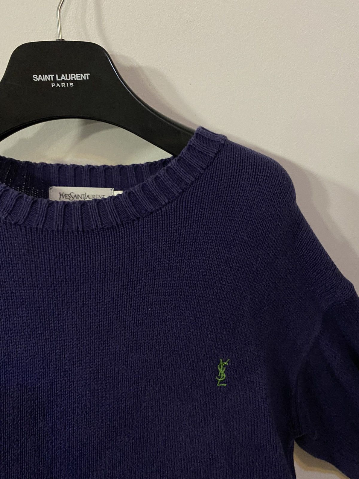 Yves Saint Laurent Navy YSL Sweater Knit Vintage Yves Saint Laurent Sweatshirt Size US M / EU 48-50 / 2 - 11 Thumbnail