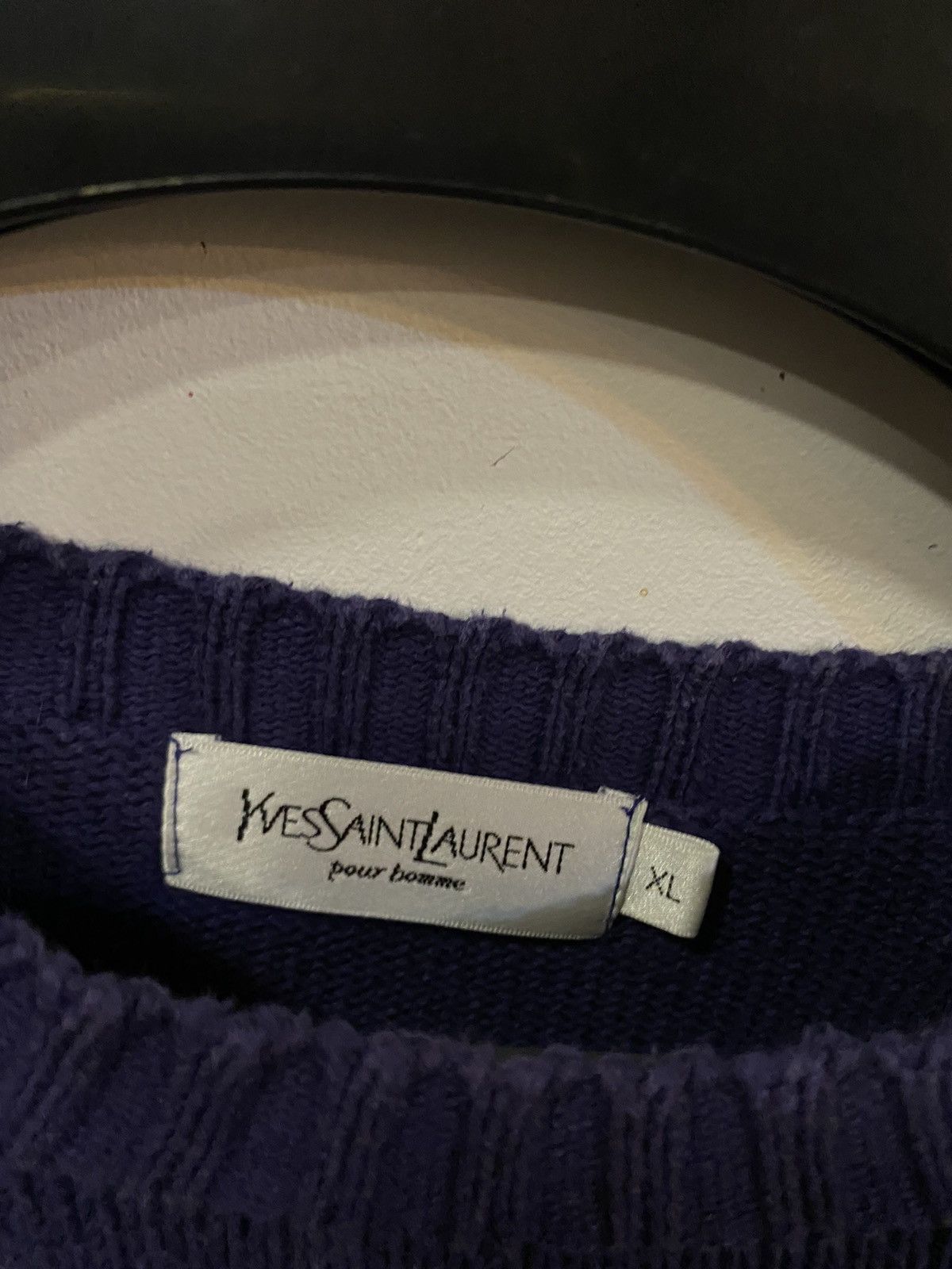 Yves Saint Laurent Navy YSL Sweater Knit Vintage Yves Saint Laurent Sweatshirt Size US M / EU 48-50 / 2 - 5 Thumbnail