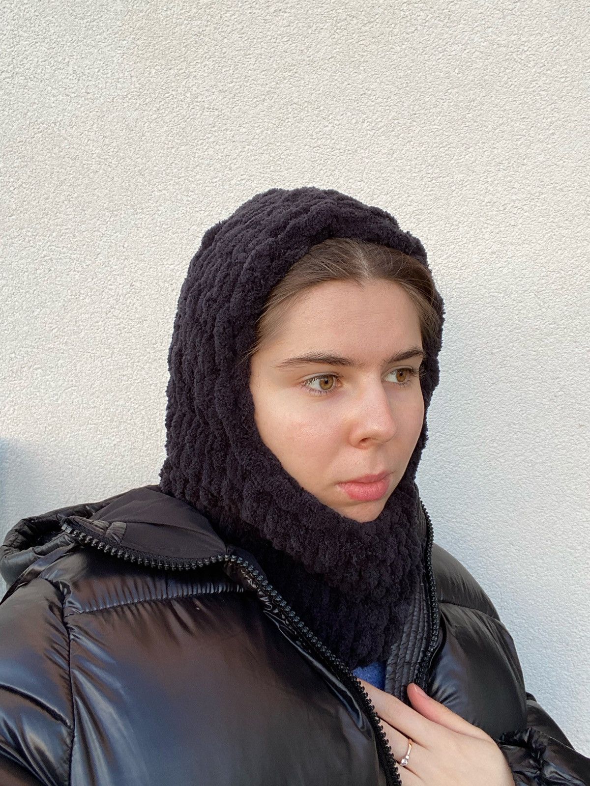 Handmade Handmade Knitted Balaclava Ski Mask Bunny Teddy Bear Style Size ONE SIZE - 1 Thumbnail
