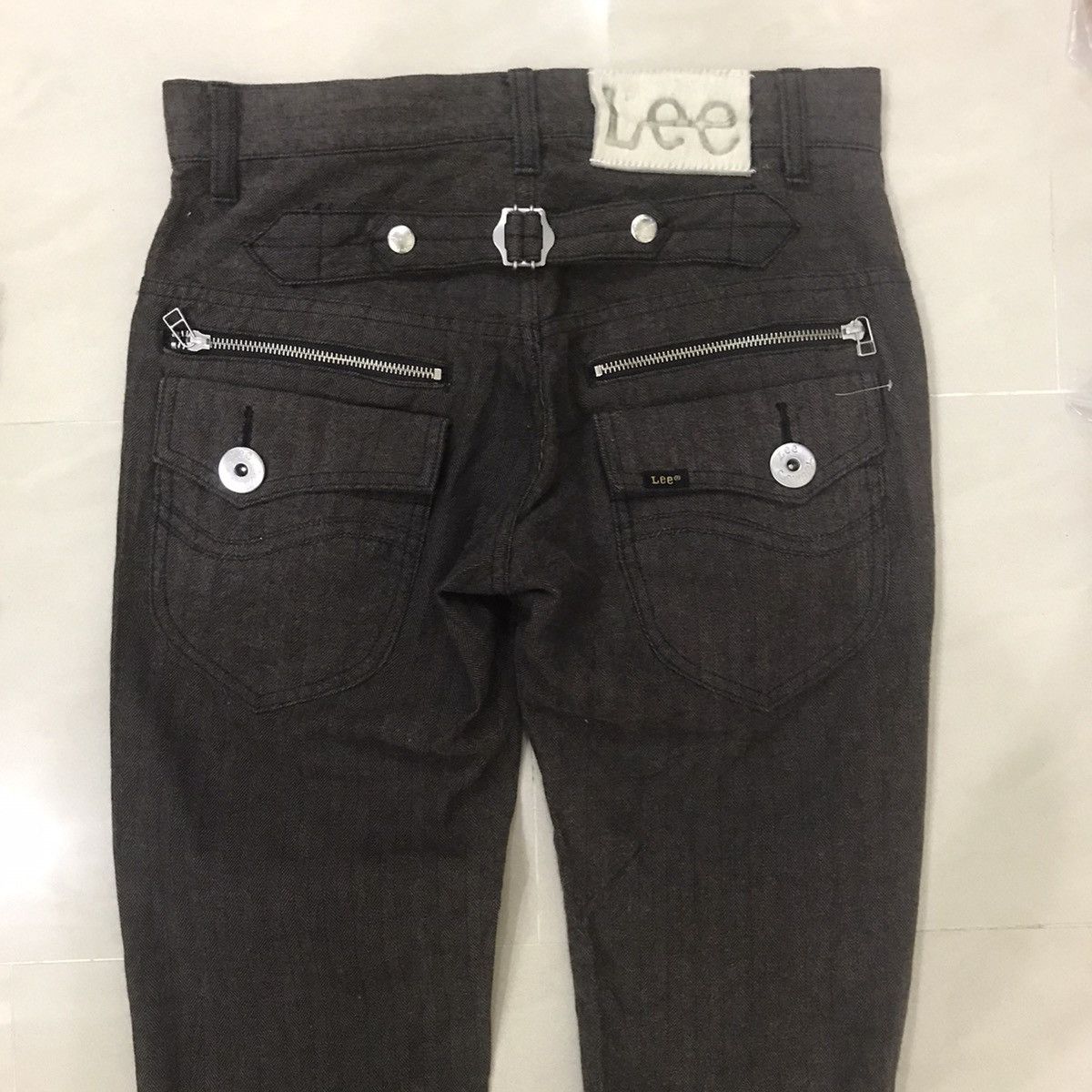 Lee Lee Buckle Back Double Zipper And Pocket Casual Pant Size US 32 / EU 48 - 9 Thumbnail