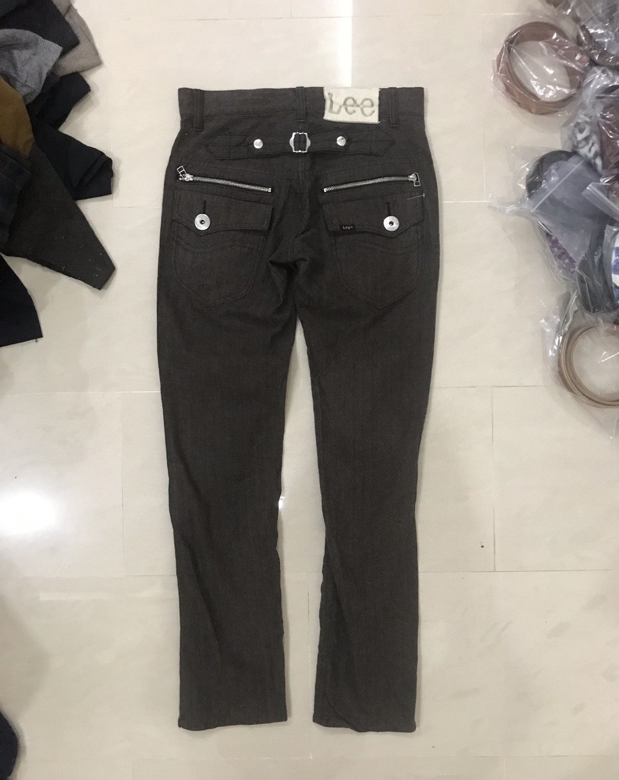 Lee Lee Buckle Back Double Zipper And Pocket Casual Pant Size US 32 / EU 48 - 8 Thumbnail