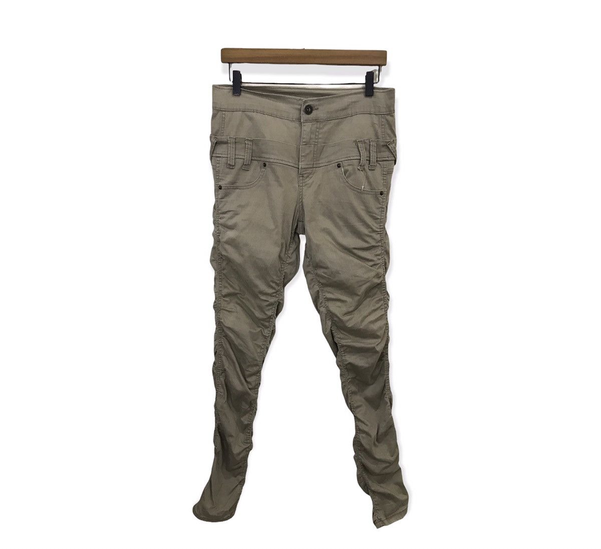 Japanese Brand Japanese Brand Twisted Leg Double Waist Style Trousers Pant Size US 31 - 1 Thumbnail