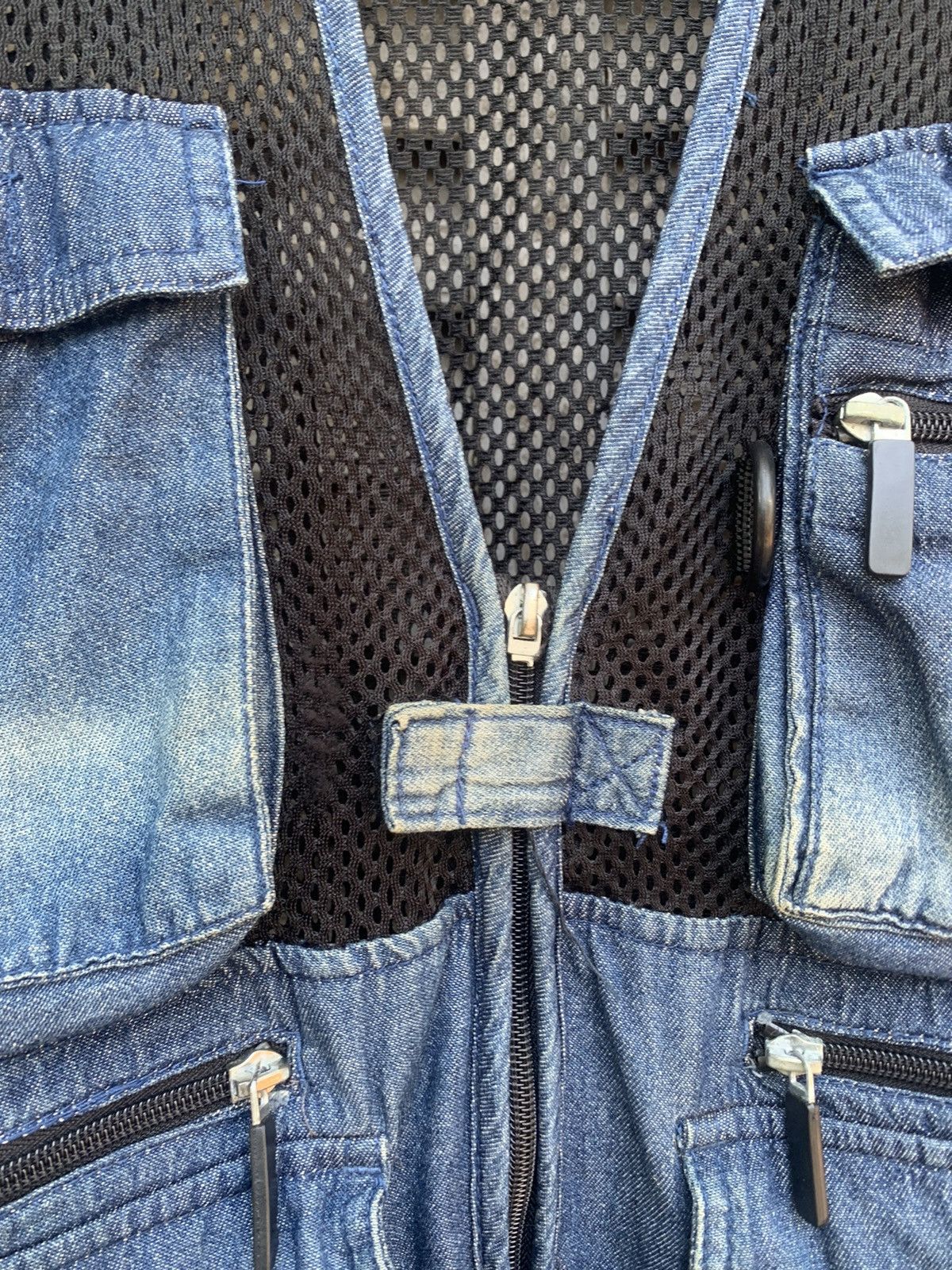 Vintage 👹VINTAGE DENIM TACTICAL VEST Size US M / EU 48-50 / 2 - 7 Thumbnail