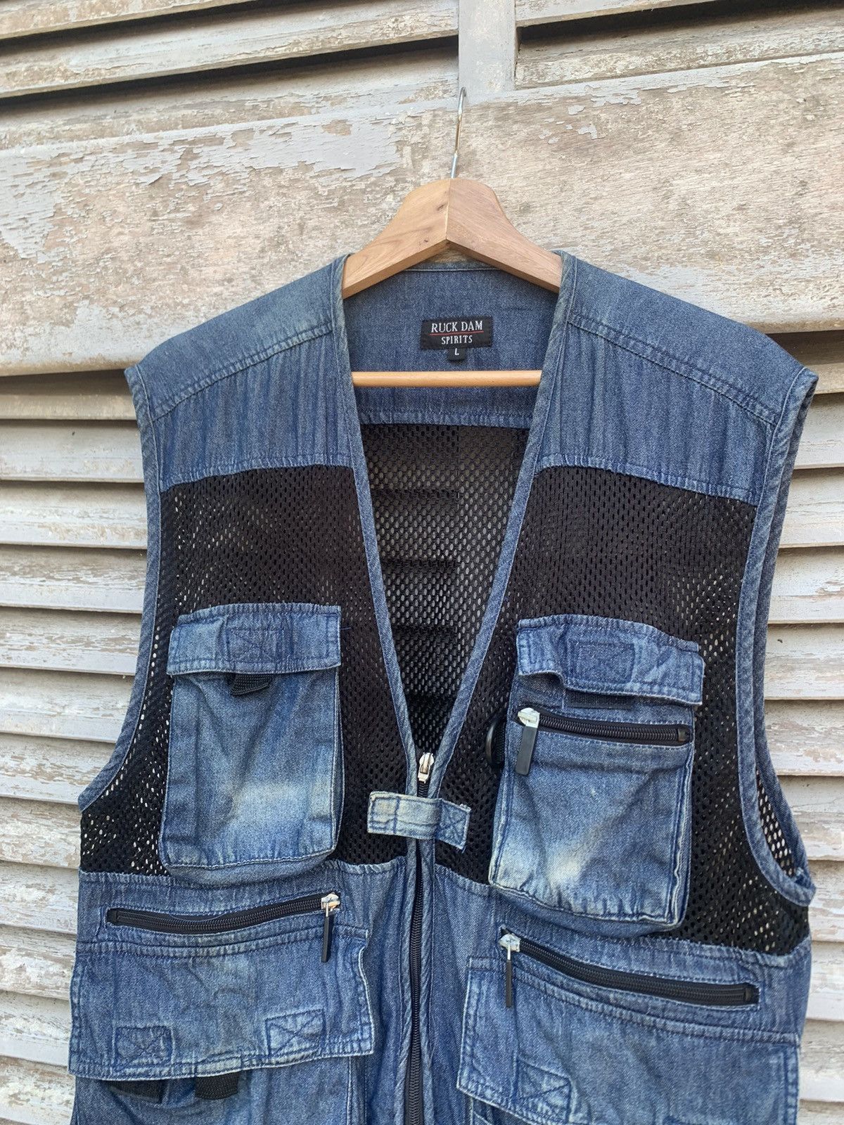 Vintage 👹VINTAGE DENIM TACTICAL VEST Size US M / EU 48-50 / 2 - 4 Thumbnail