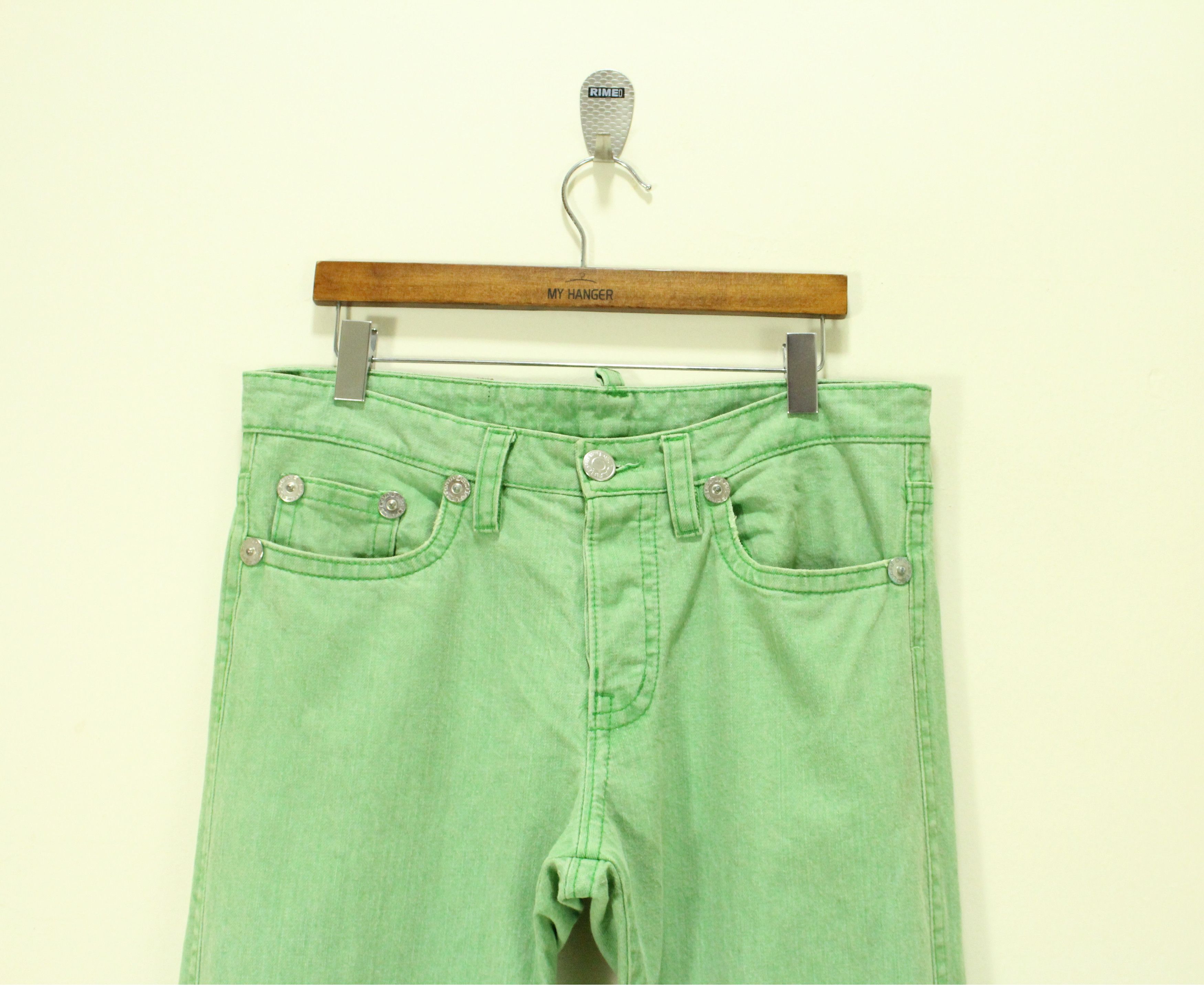 Dsquared2 DSQUARED2 Denim DCDC Jeans Green Denim Raver Skater Grunge Size US 34 / EU 50 - 2 Thumbnail