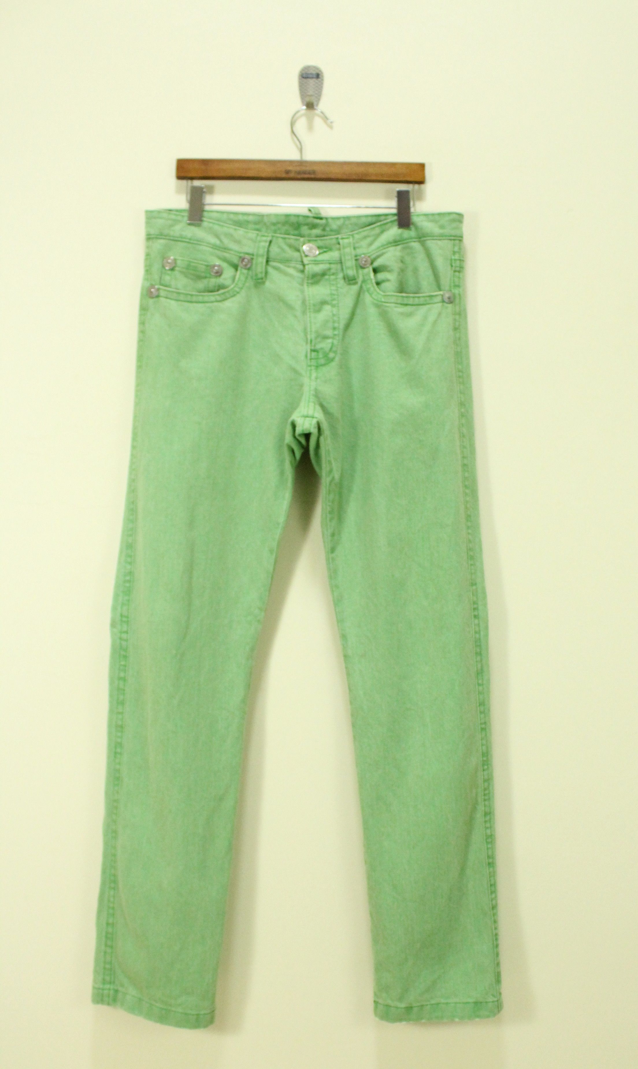 Dsquared2 DSQUARED2 Denim DCDC Jeans Green Denim Raver Skater Grunge Size US 34 / EU 50 - 1 Thumbnail