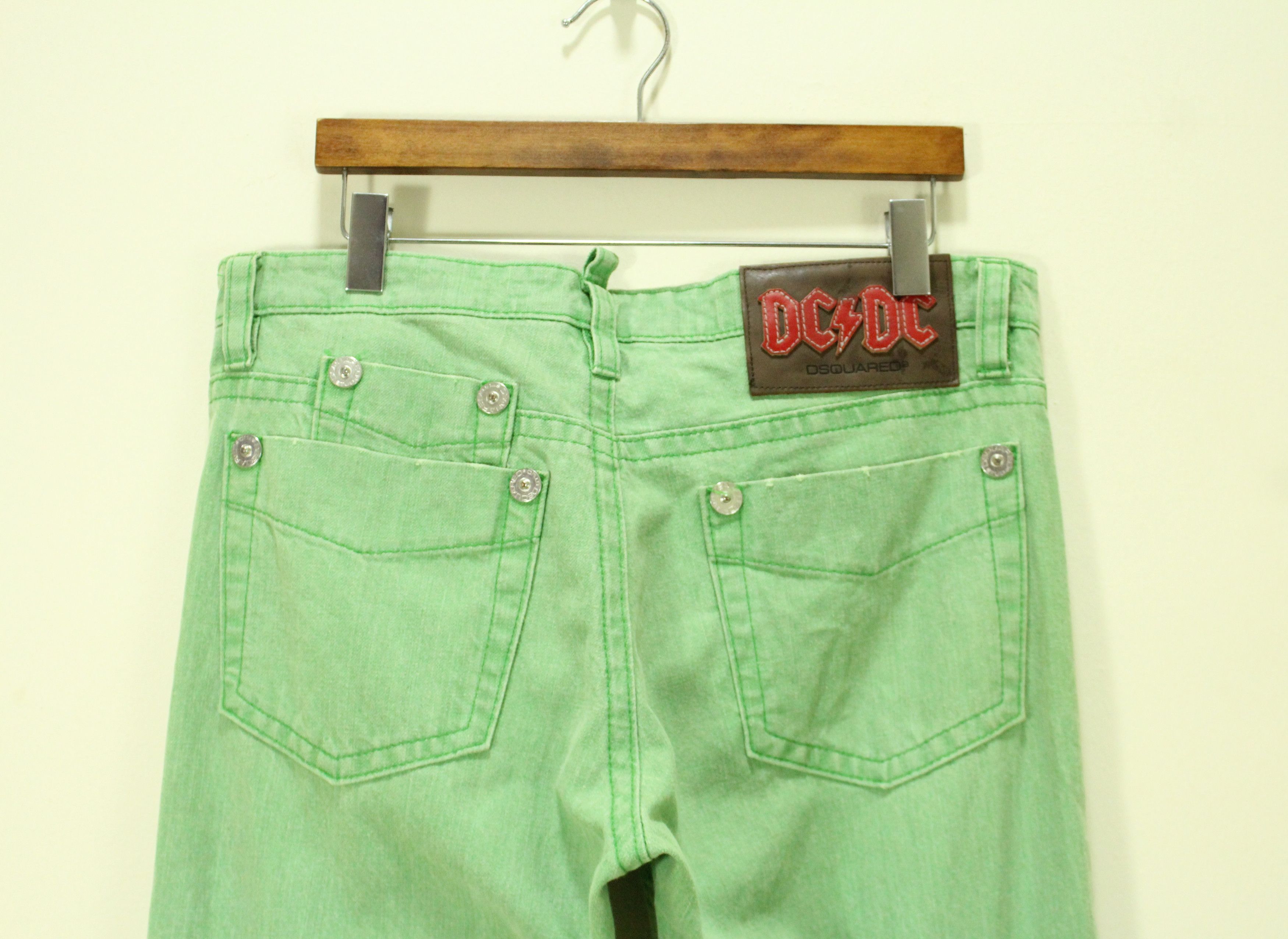 Dsquared2 DSQUARED2 Denim DCDC Jeans Green Denim Raver Skater Grunge Size US 34 / EU 50 - 8 Thumbnail