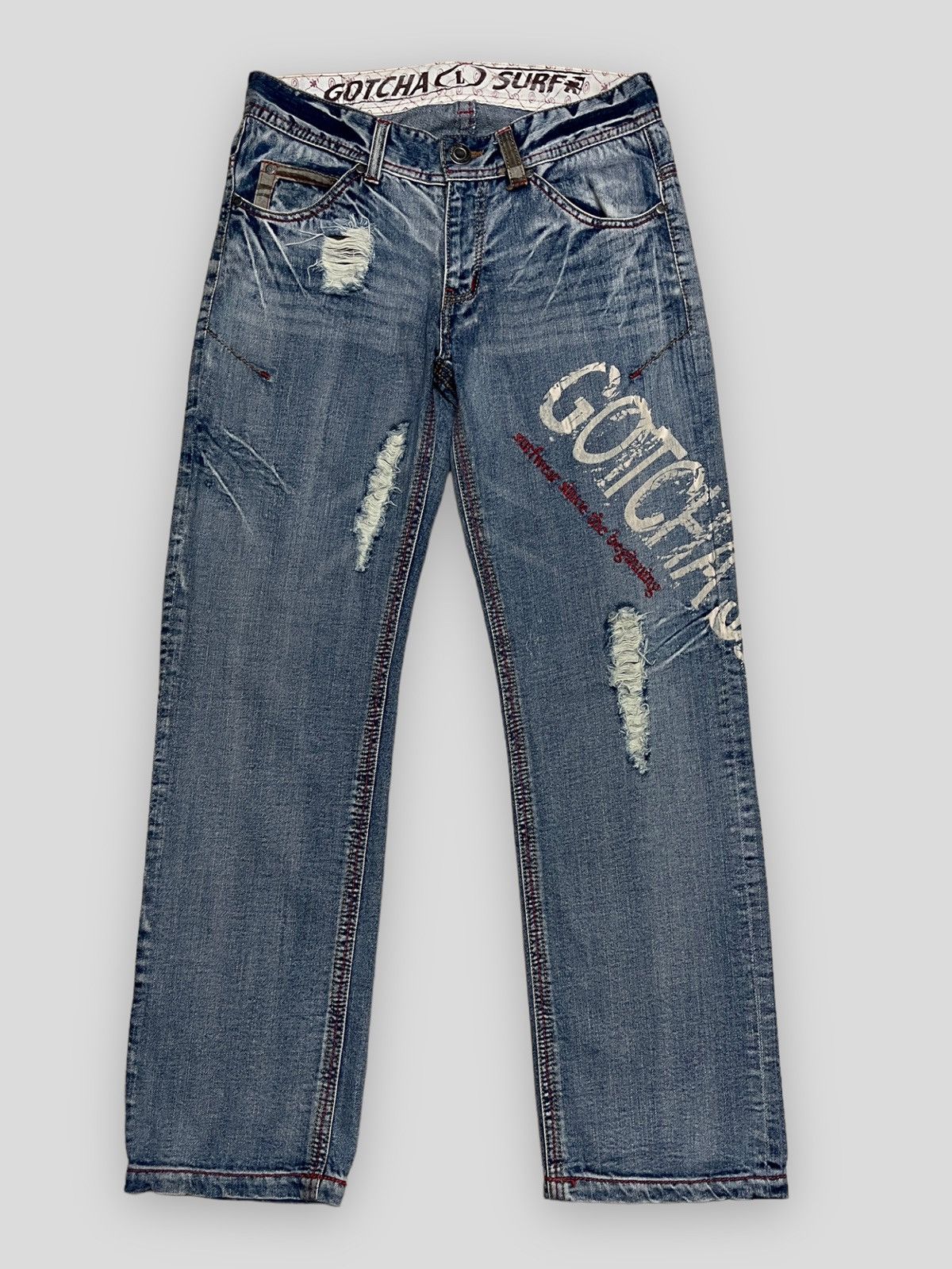 image of Gotcha Send Offer90 Gothca Surfing The Beginning Distrresed Denim, Men's (Size 32)