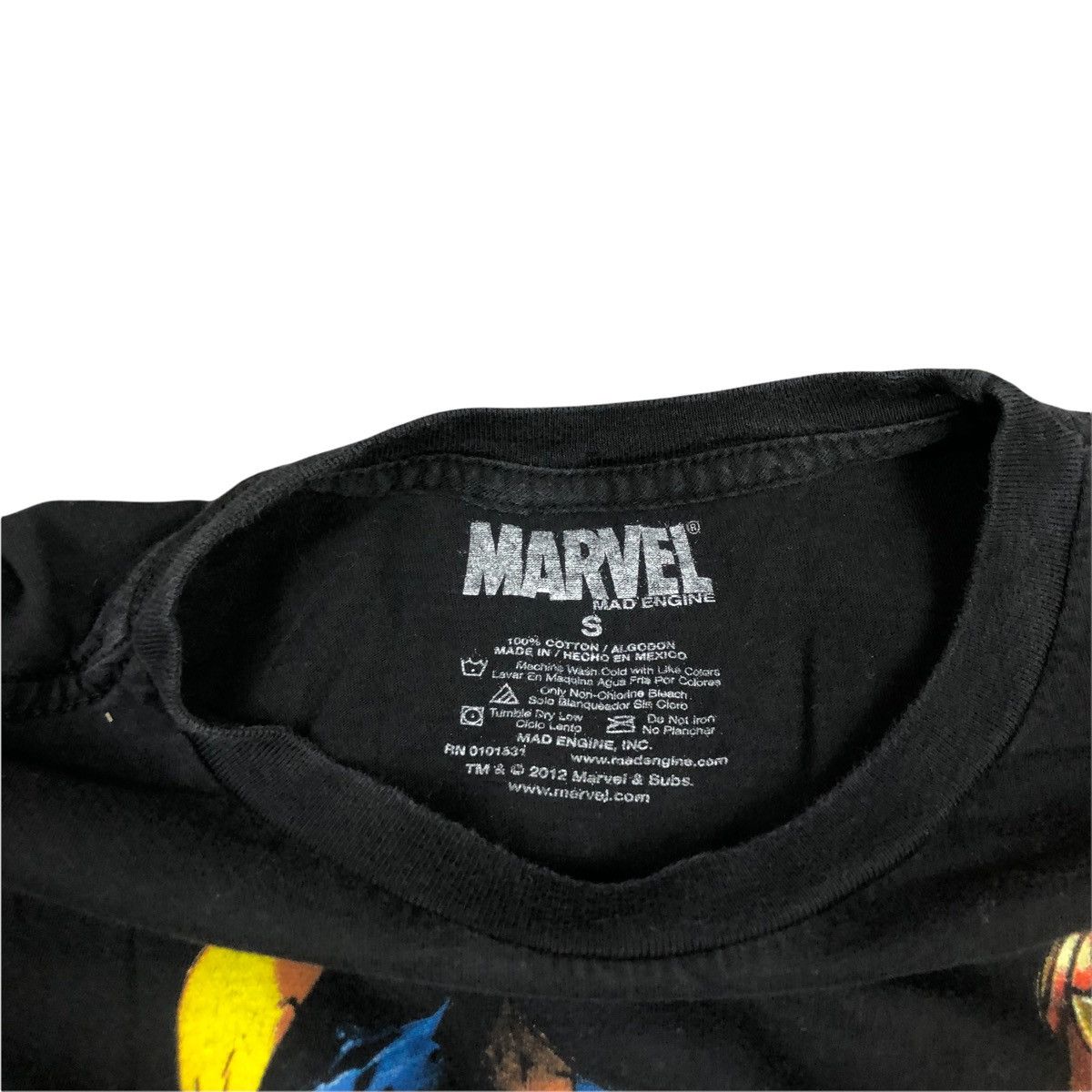 Marvel Comics × Other Marvel Mad Engine Avengers Black Shirt Adult Size Small Size US S / EU 44-46 / 1 - 3 Thumbnail