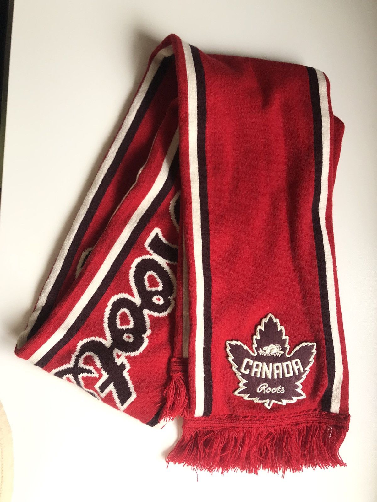 Roots Roots Canada Embroidered Patch Logo Scarf Size ONE SIZE - 1 Thumbnail