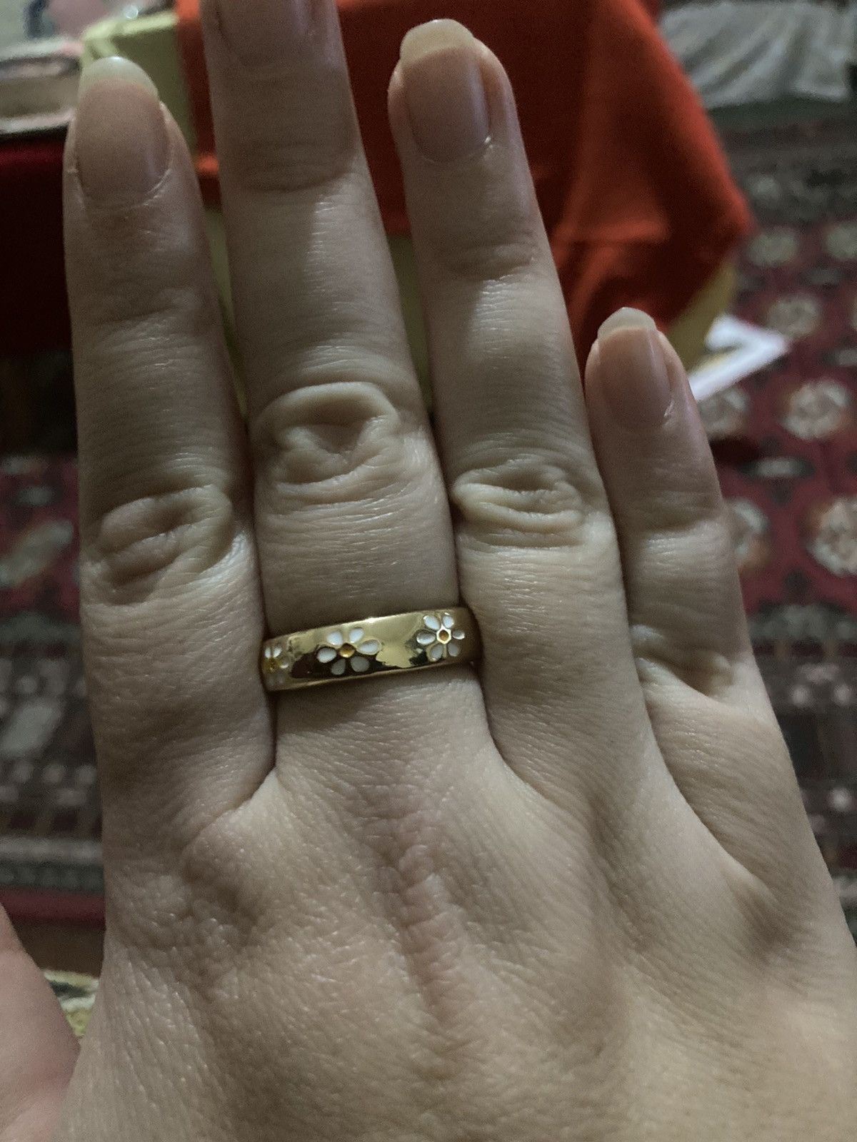 Jewelry Gold plated daisy chunky ring Size ONE SIZE - 2 Thumbnail
