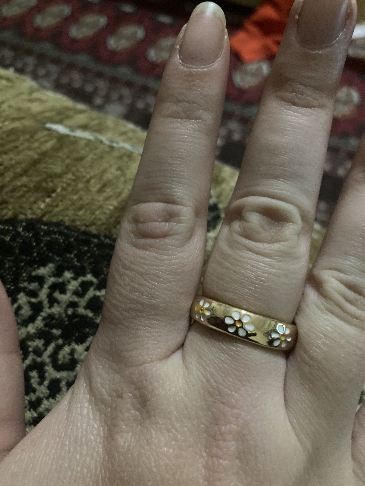 Jewelry Gold plated daisy chunky ring Size ONE SIZE - 1 Thumbnail