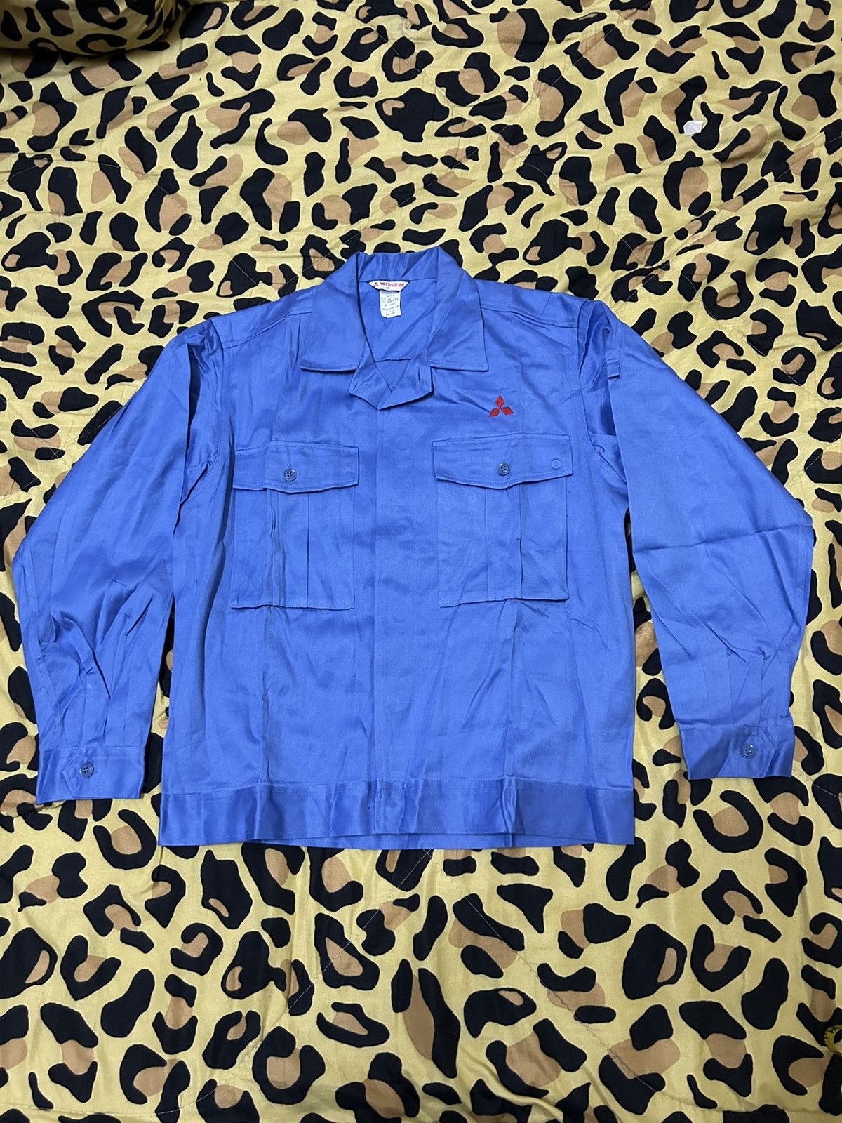 image of Moto Vintage Mitsubishi Work Jackets in Seagate Blue, Men's (Size Medium)
