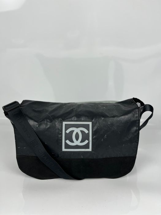 Chanel Chanel Messenger Work Shoulder Black Mens Bag