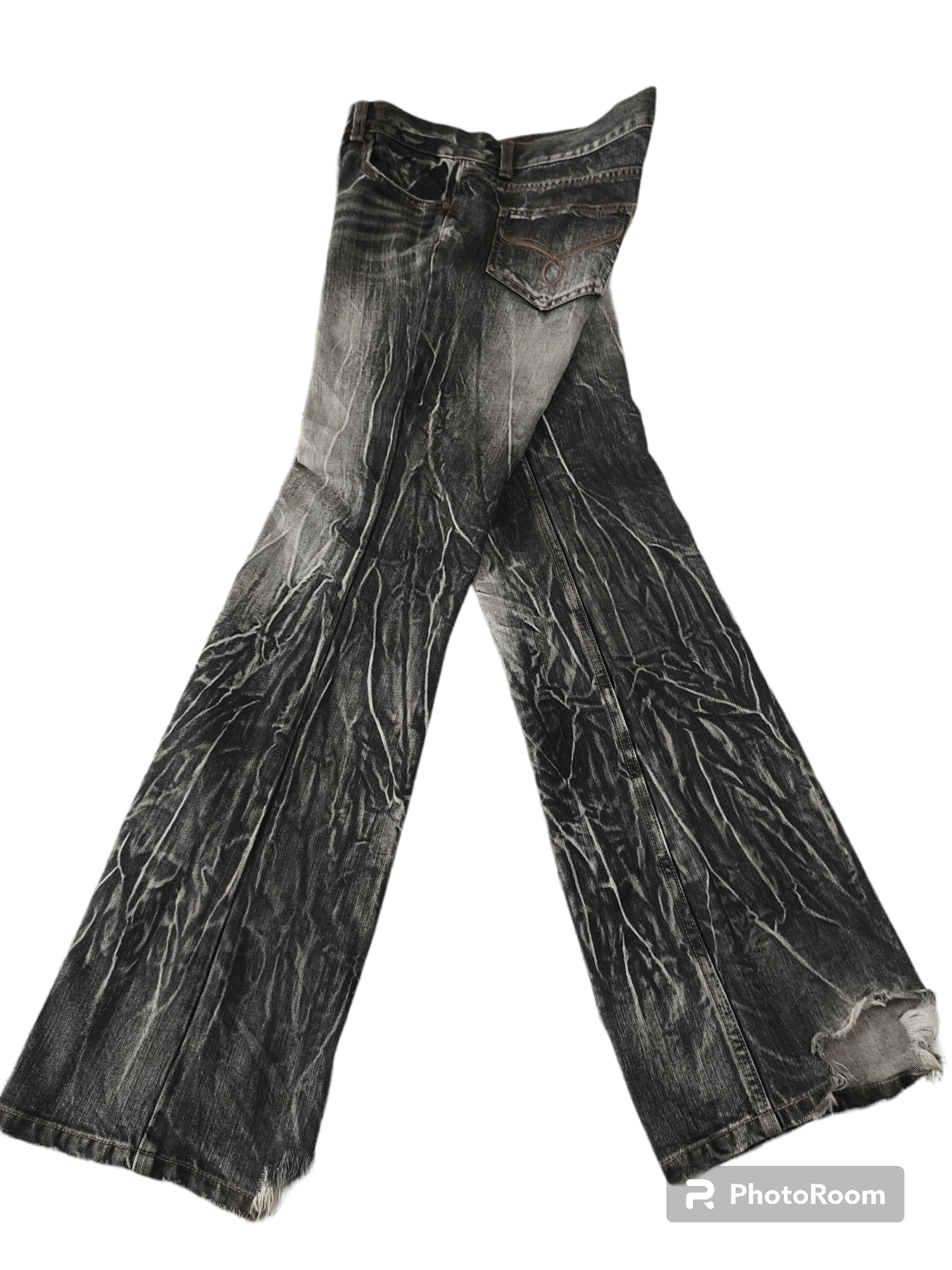 Japanese Brand × Tribal Streetwear Thunder Whiskers Low Rise Distressed Flare Jeans Size US 32 / EU 48 - 5 Thumbnail