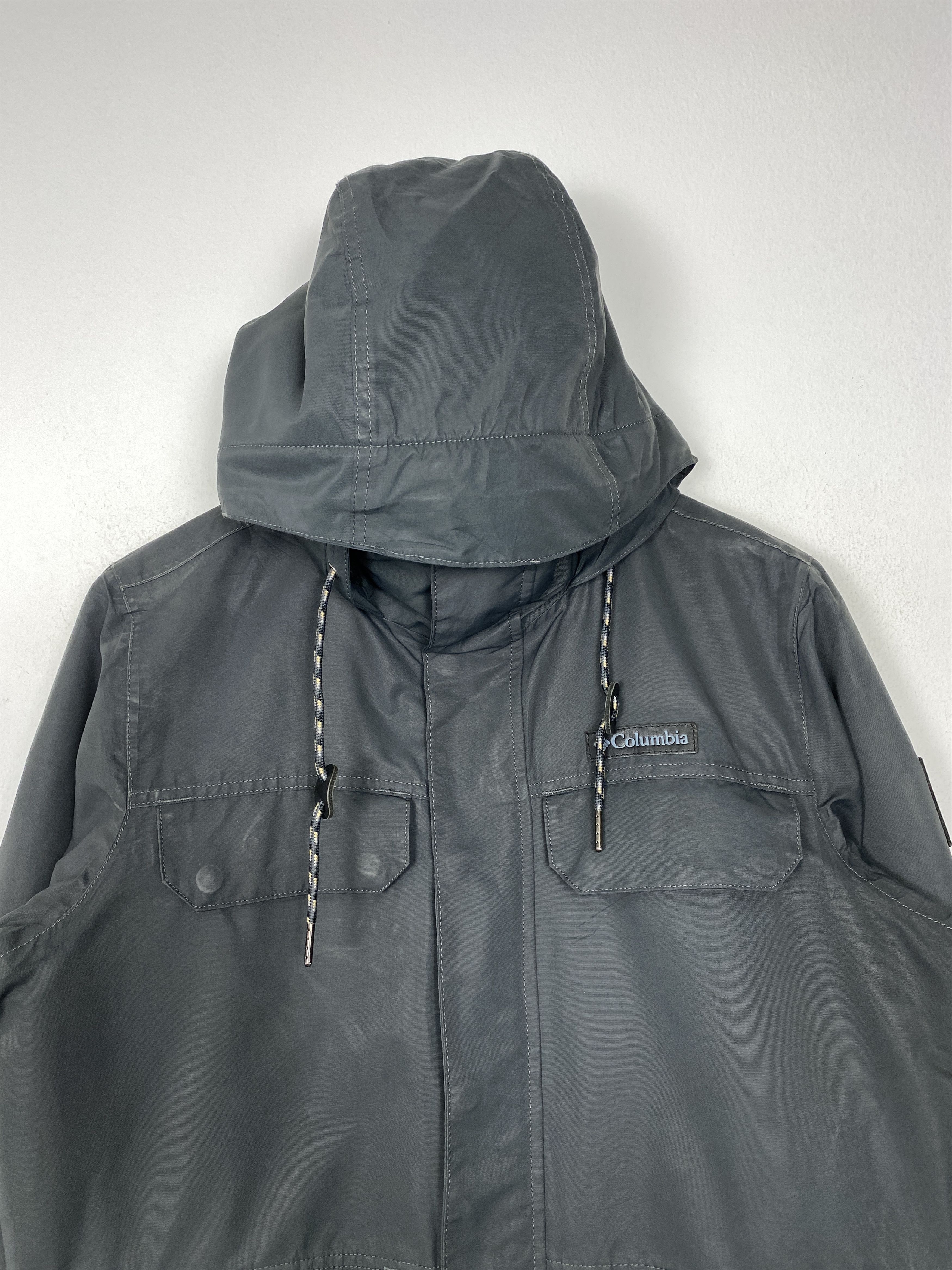 Columbia Vintage COLUMBIA Hoodie Multi Pocket Plain Canvas Jacket Size US M / EU 48-50 / 2 - 2 Thumbnail