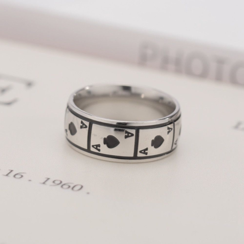 Jewelry Retro Playing Cards Rings Size ONE SIZE - 3 Thumbnail