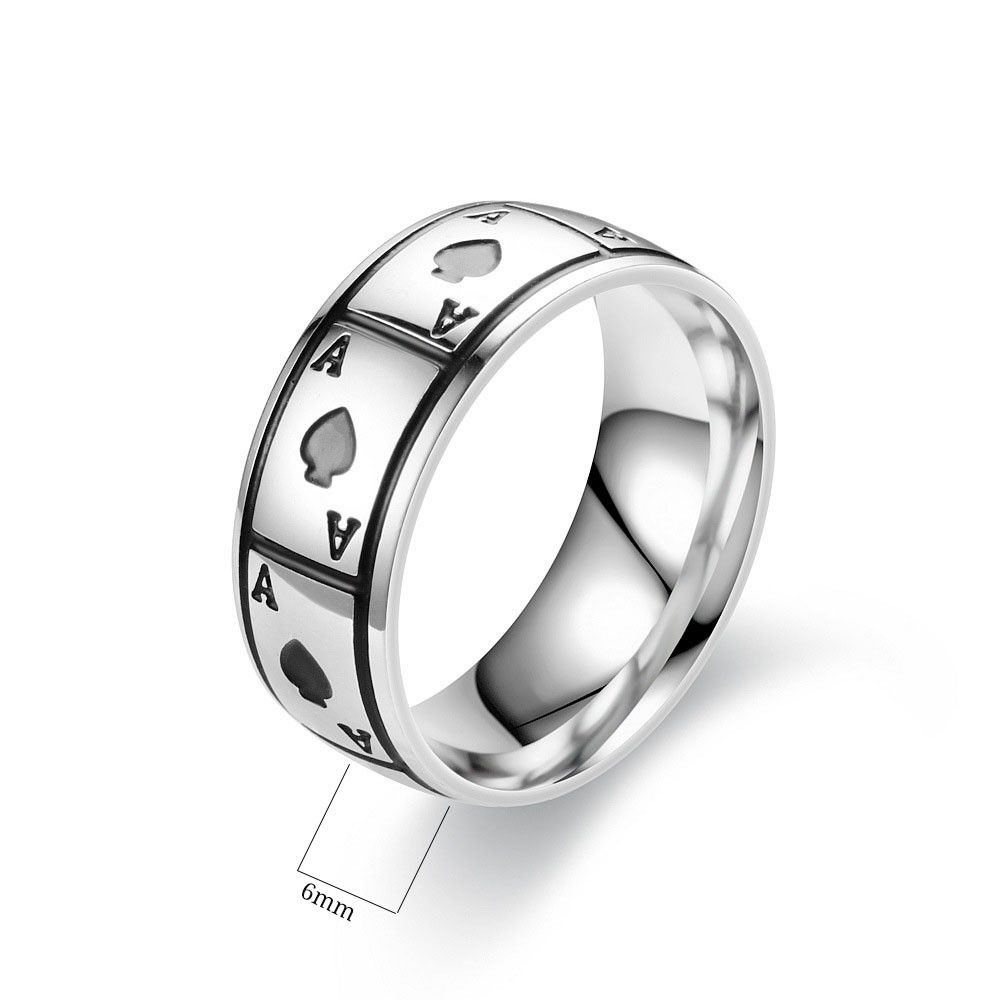 Jewelry Retro Playing Cards Rings Size ONE SIZE - 1 Thumbnail