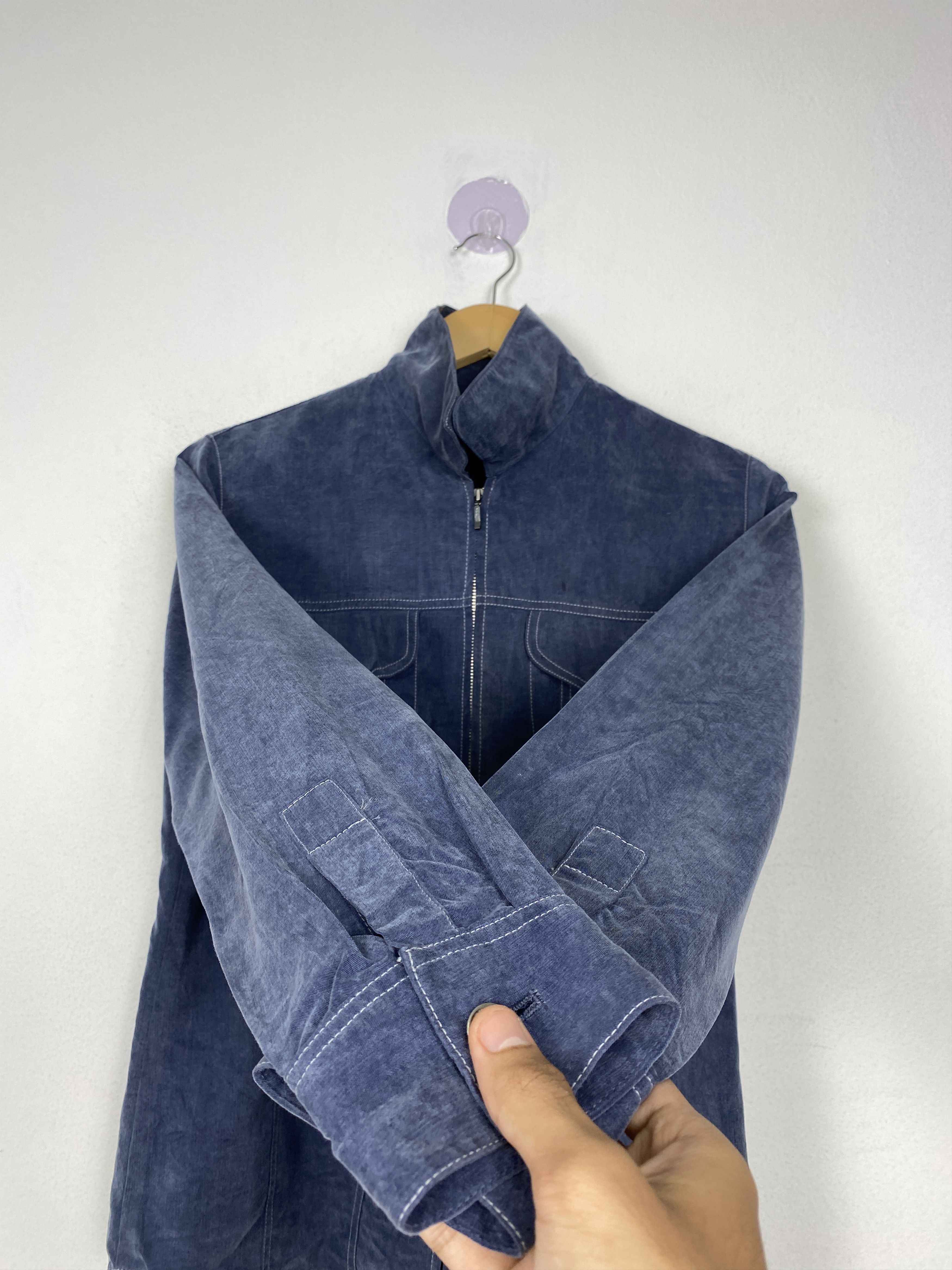 Japanese Brand Vintage Japanese Brand Zip Up Wool Strecth Shirt Size US M / EU 48-50 / 2 - 6 Thumbnail