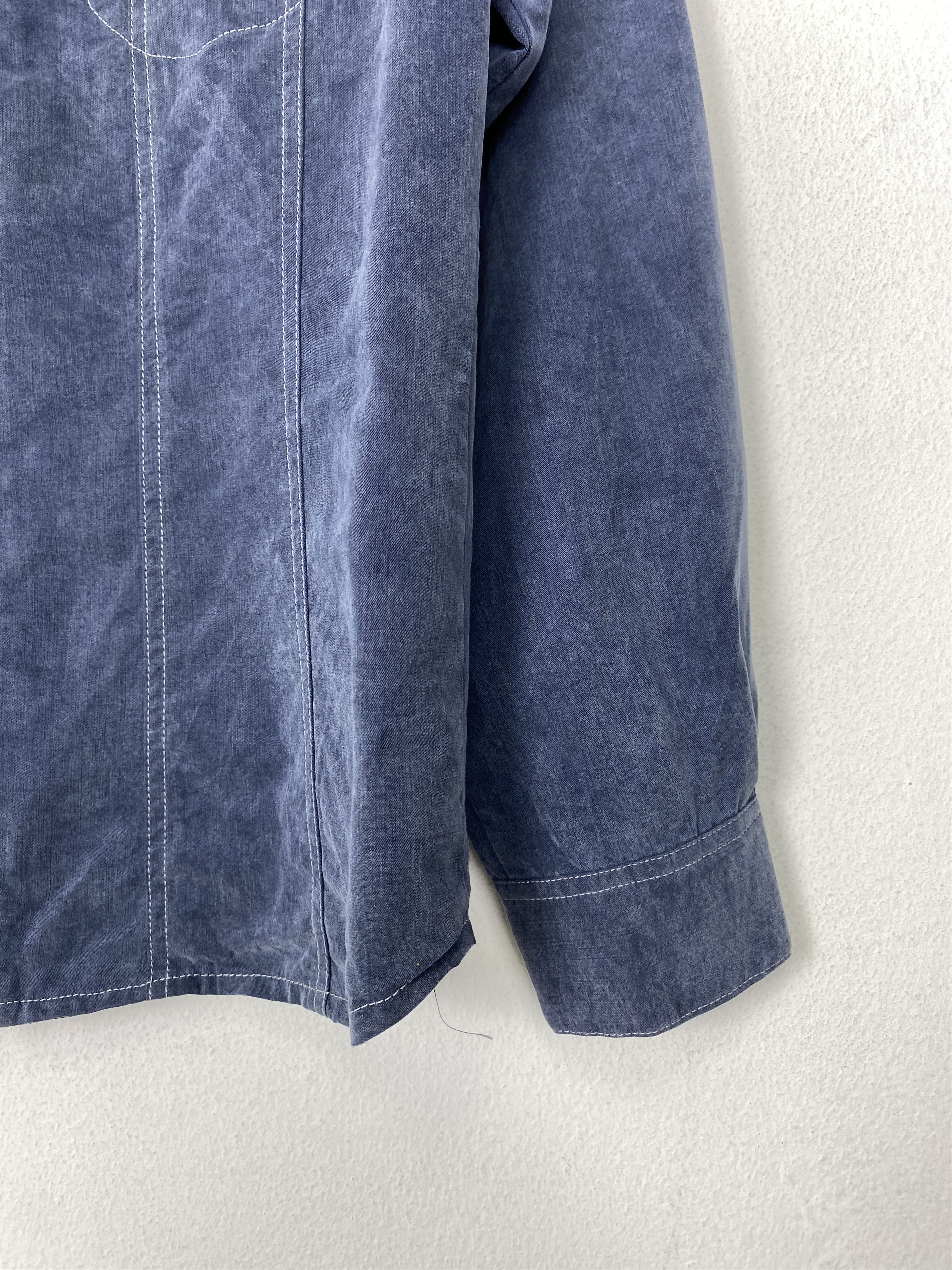 Japanese Brand Vintage Japanese Brand Zip Up Wool Strecth Shirt Size US M / EU 48-50 / 2 - 7 Thumbnail