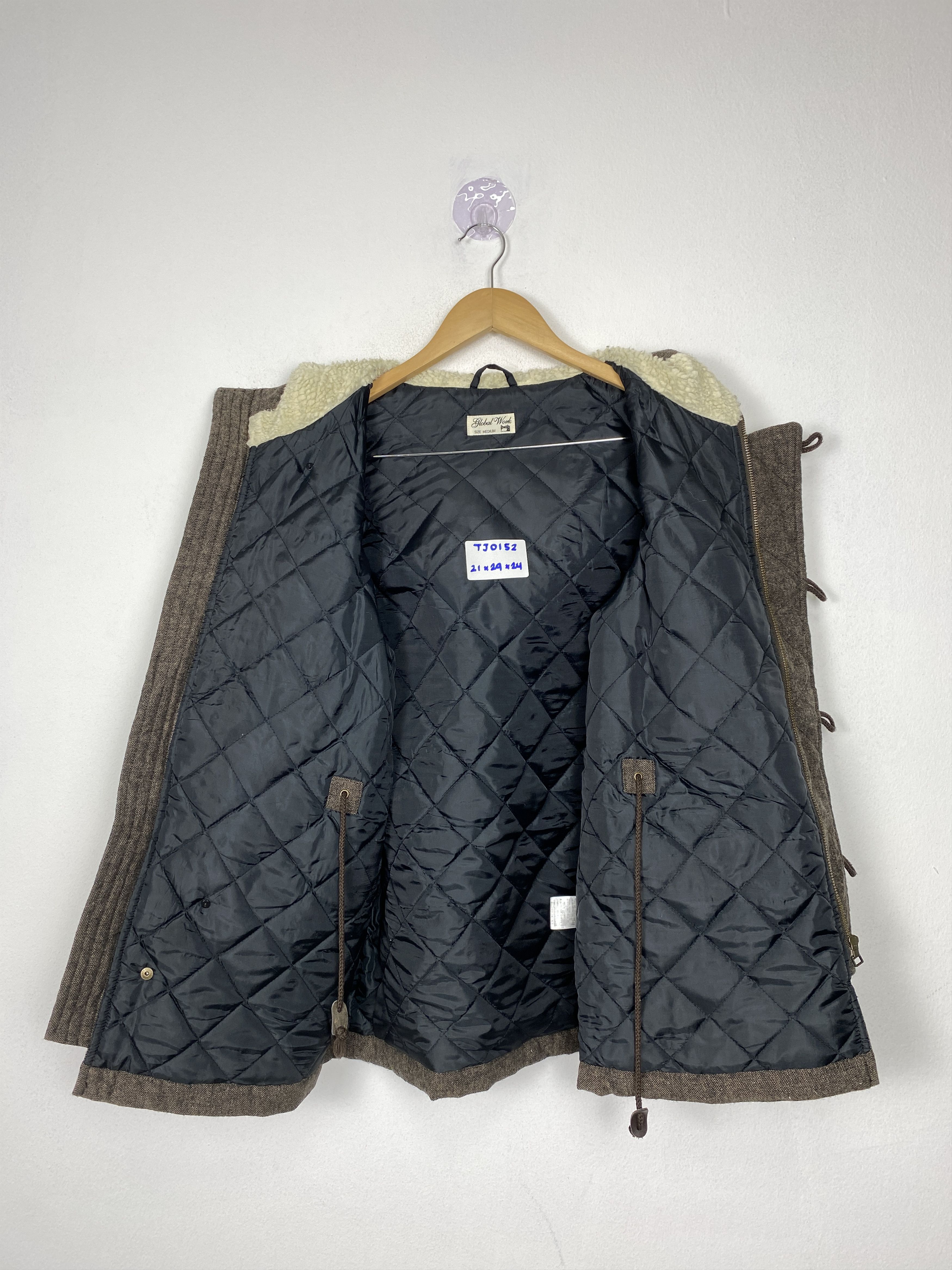 Global Work Vintage GLOBAL WORK Hoodie Zip Up Quilted Lining Jacket Size US M / EU 48-50 / 2 - 2 Thumbnail