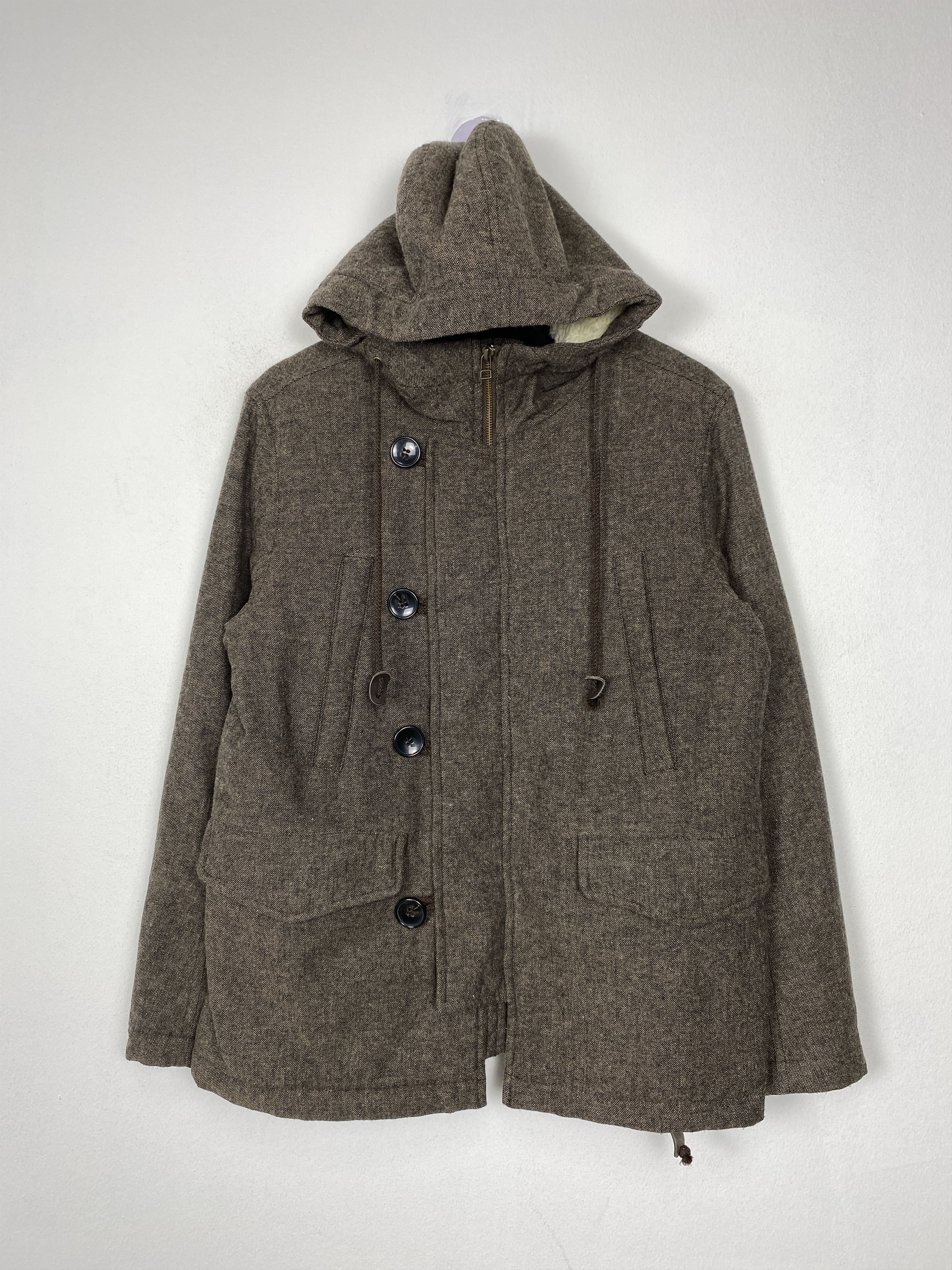 Global Work Vintage GLOBAL WORK Hoodie Zip Up Quilted Lining Jacket Size US M / EU 48-50 / 2 - 1 Thumbnail