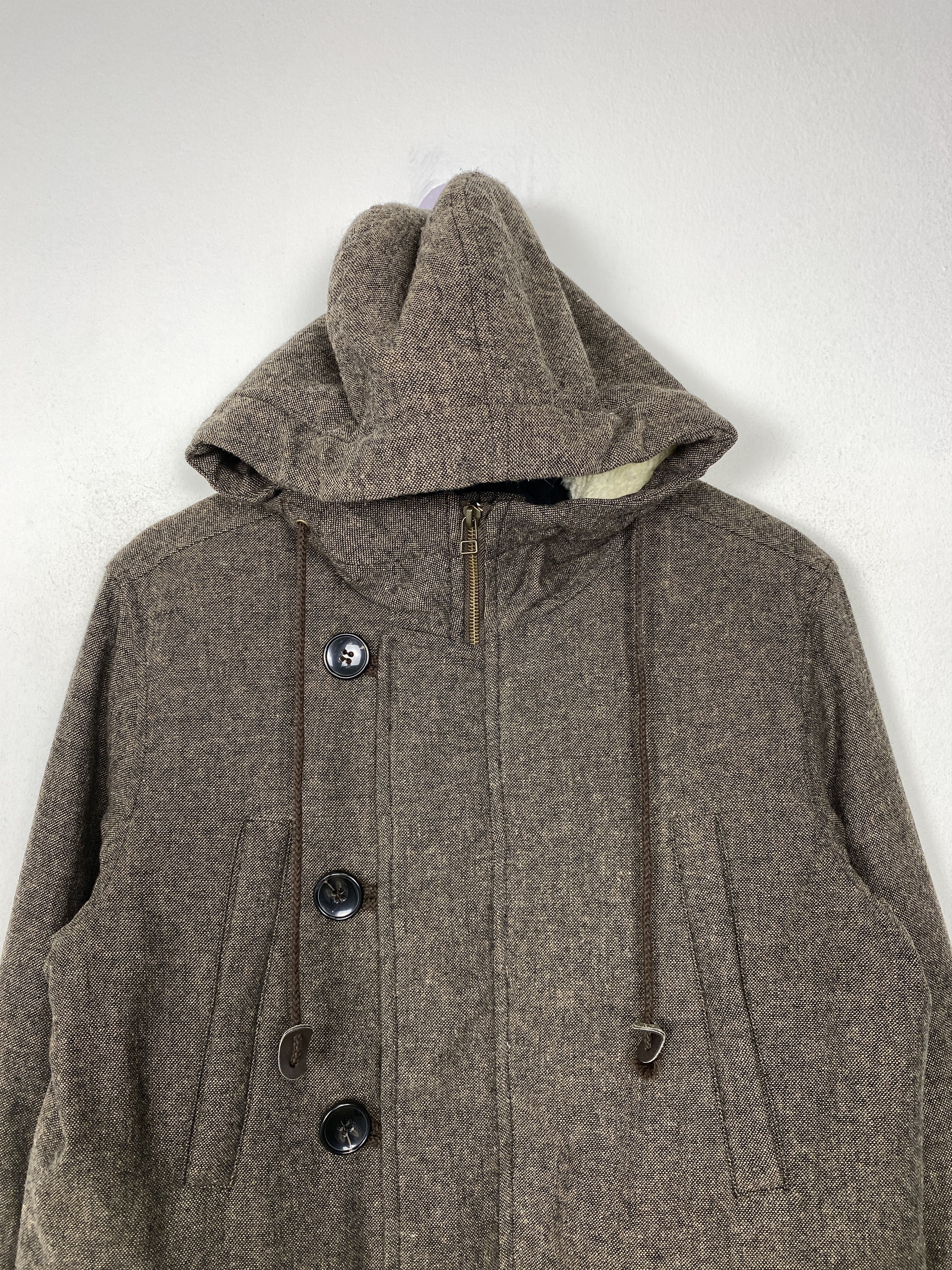 Global Work Vintage GLOBAL WORK Hoodie Zip Up Quilted Lining Jacket Size US M / EU 48-50 / 2 - 4 Thumbnail