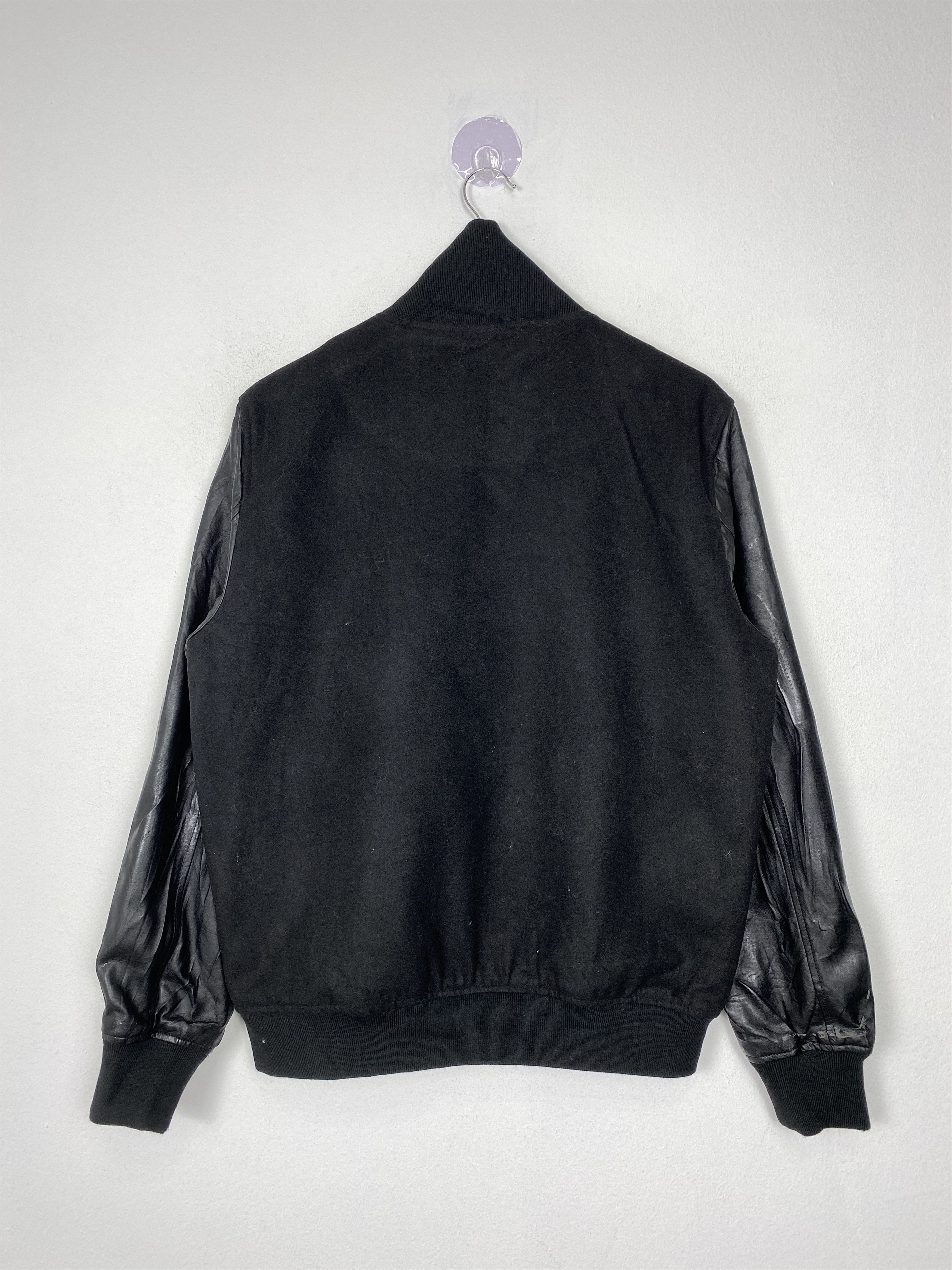 Japanese Brand Vintage Nylaus Button Up Black Wool Varsity Jacket Size US L / EU 52-54 / 3 - 4 Thumbnail