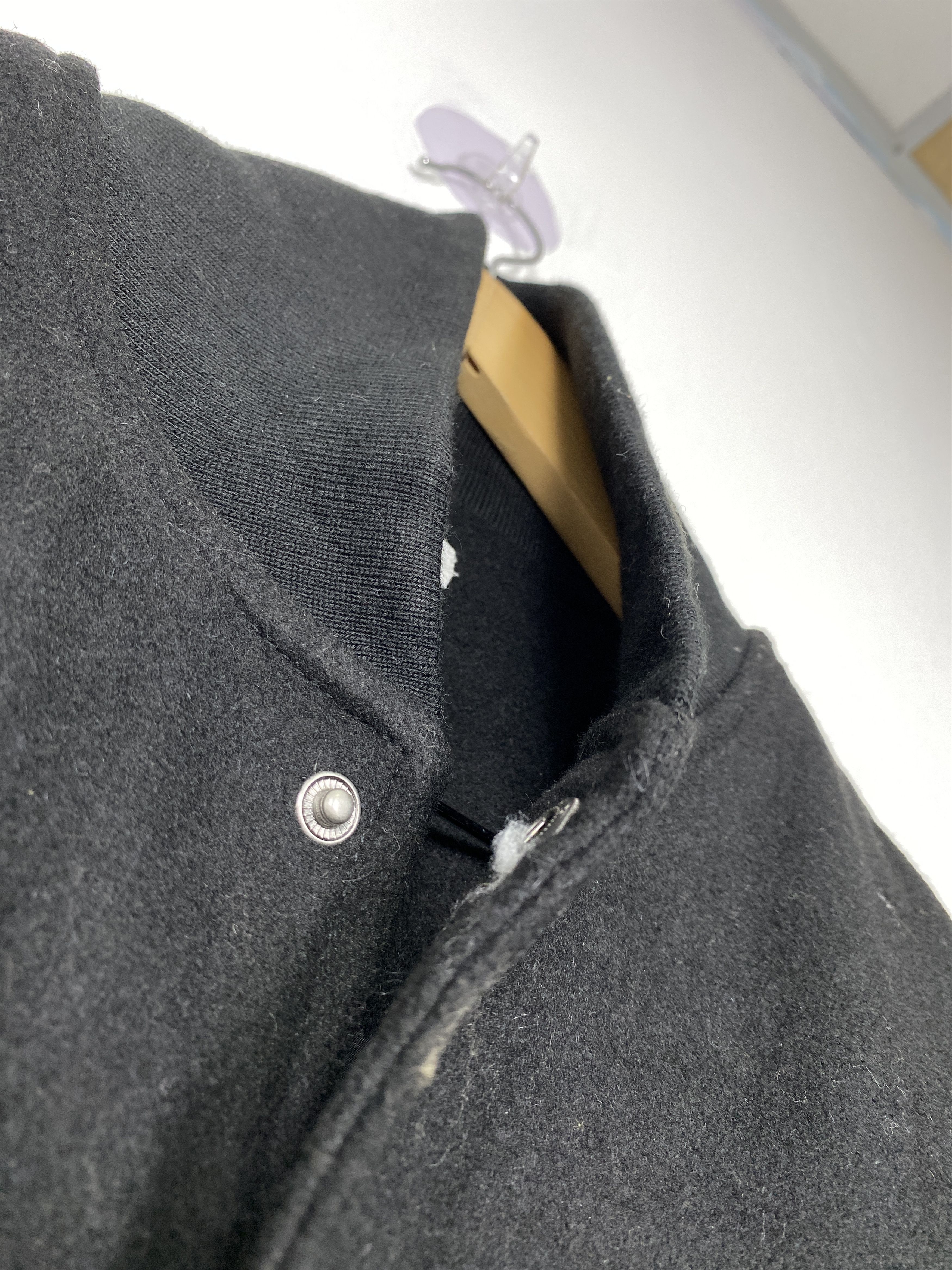 Japanese Brand Vintage Nylaus Button Up Black Wool Varsity Jacket Size US L / EU 52-54 / 3 - 9 Thumbnail