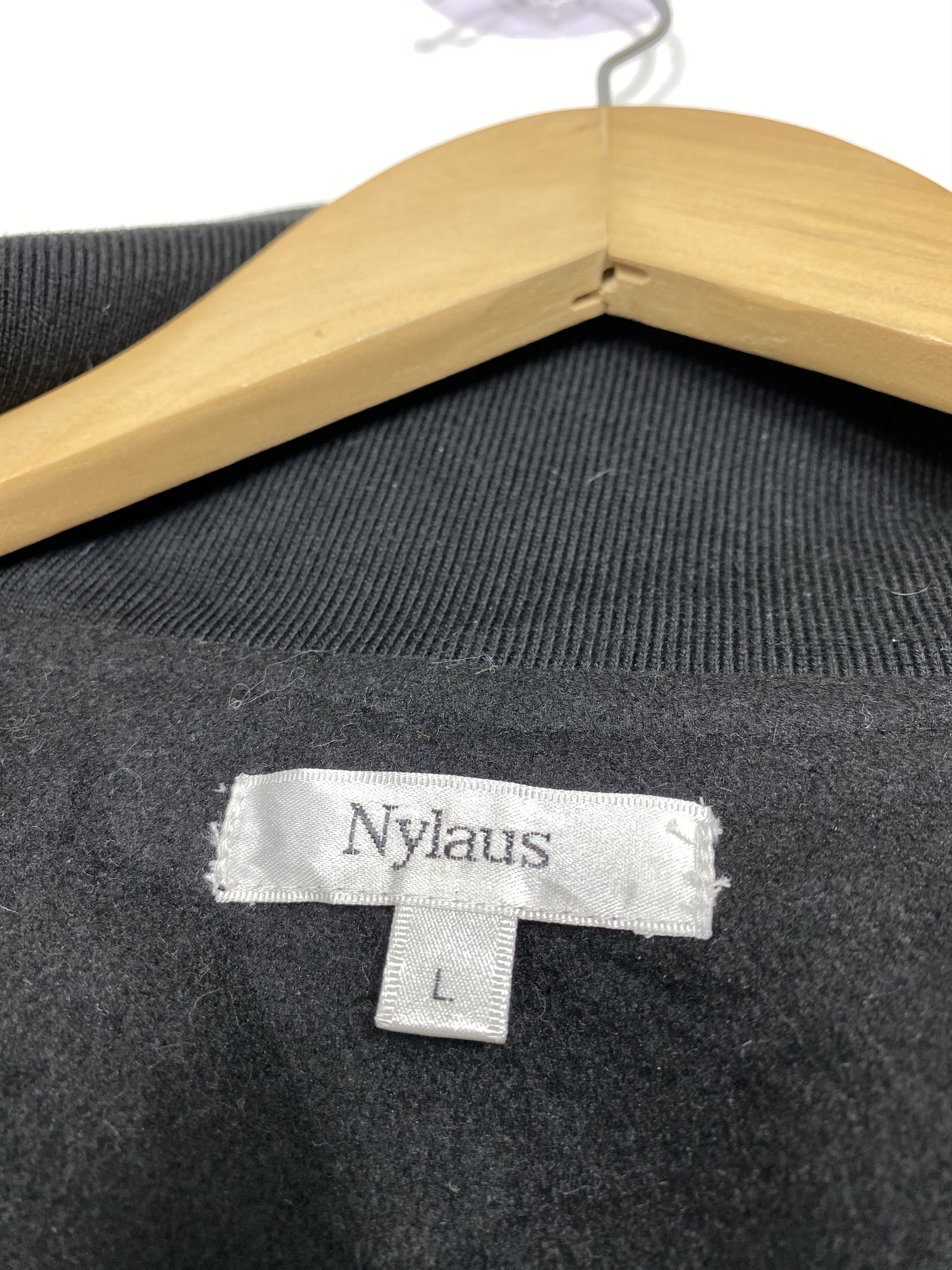 Japanese Brand Vintage Nylaus Button Up Black Wool Varsity Jacket Size US L / EU 52-54 / 3 - 13 Thumbnail